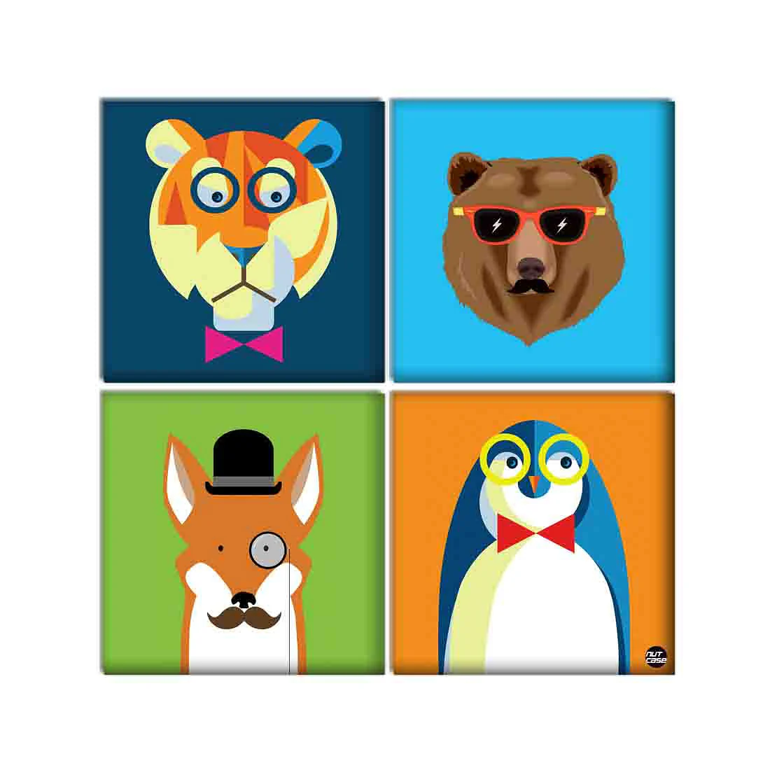 Wall Art Decor For Home Set Of 4 -Animals 2