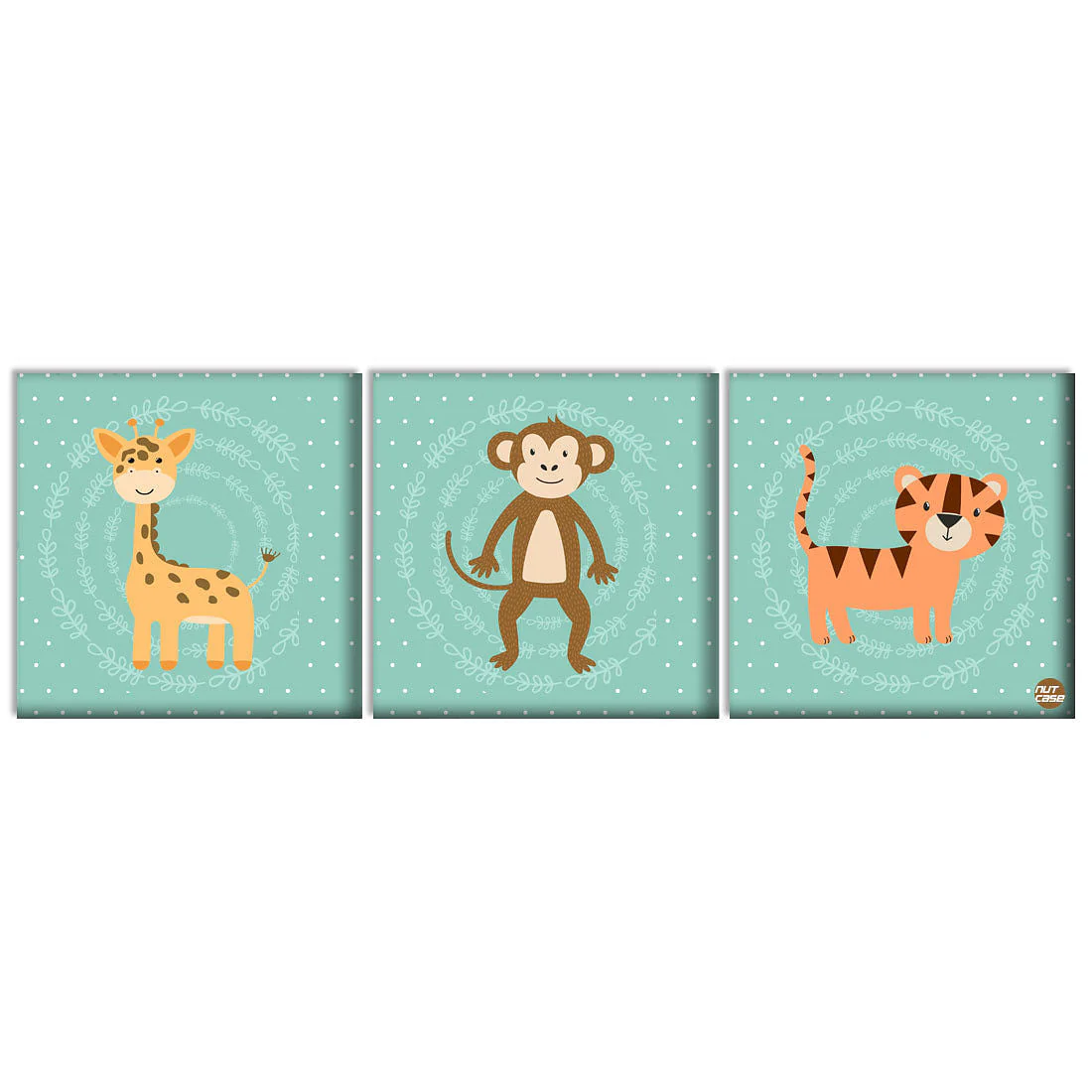 Wall Art Decor Hanging Panels Set Of 3 -Cute Tiger