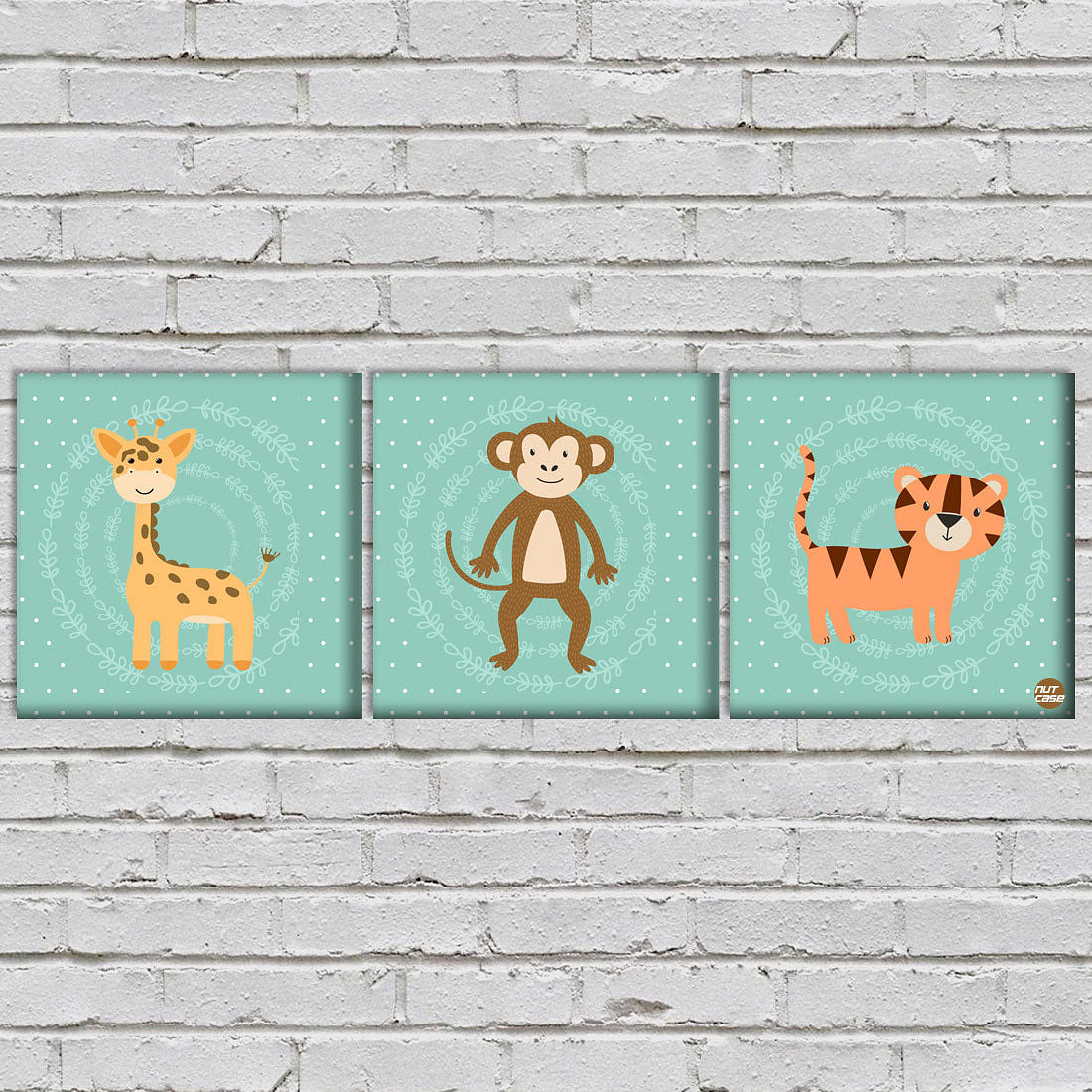 Wall Art Decor Hanging Panels Set Of 3 -Cute Tiger - Image 2