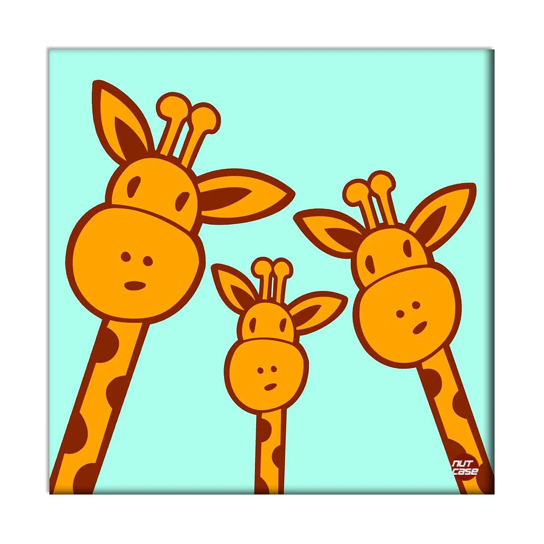 Wall Art Decor Panel For Home - Cute Giraffes