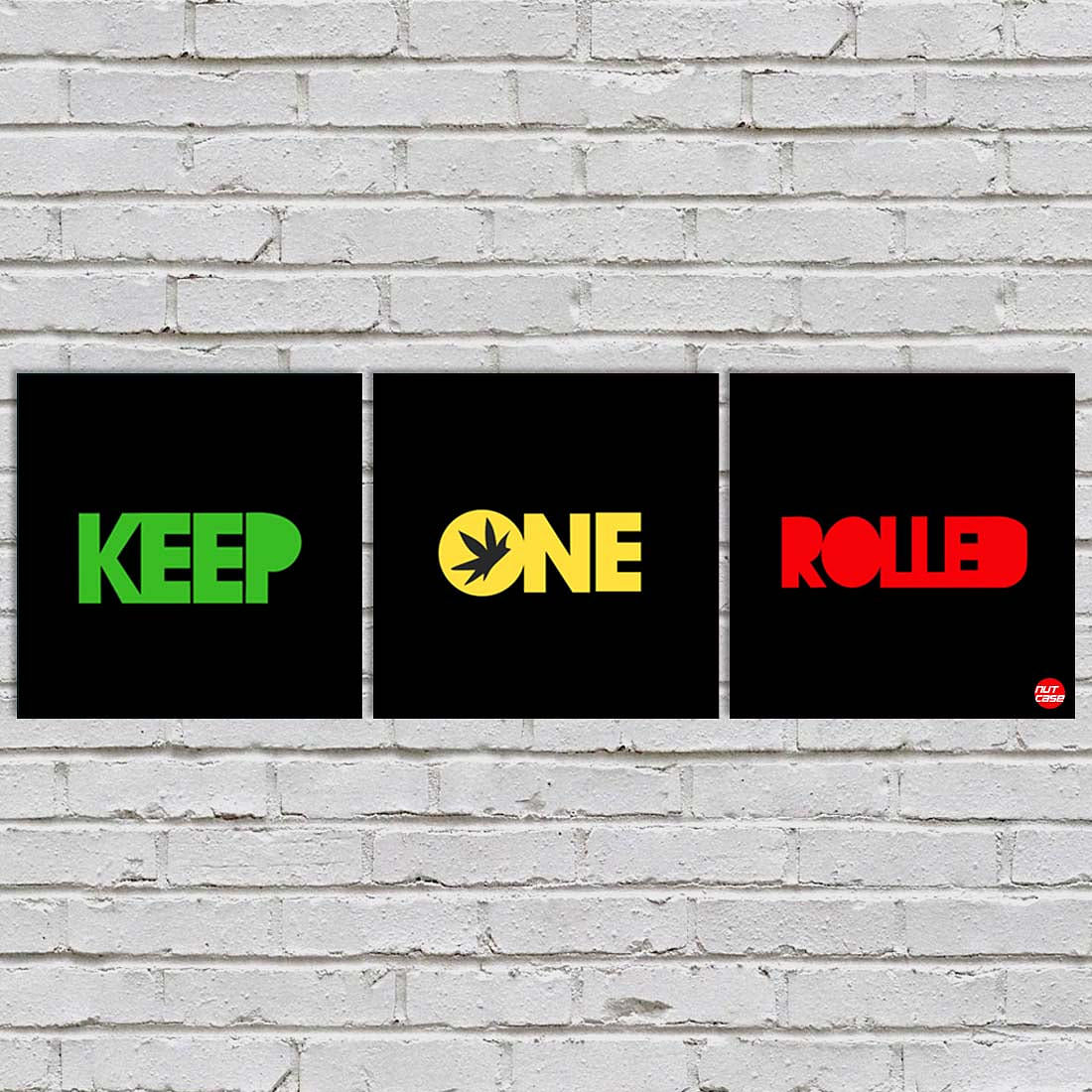 Wall Art Decor Hanging Panels Set Of 3 -Keep One Rolled