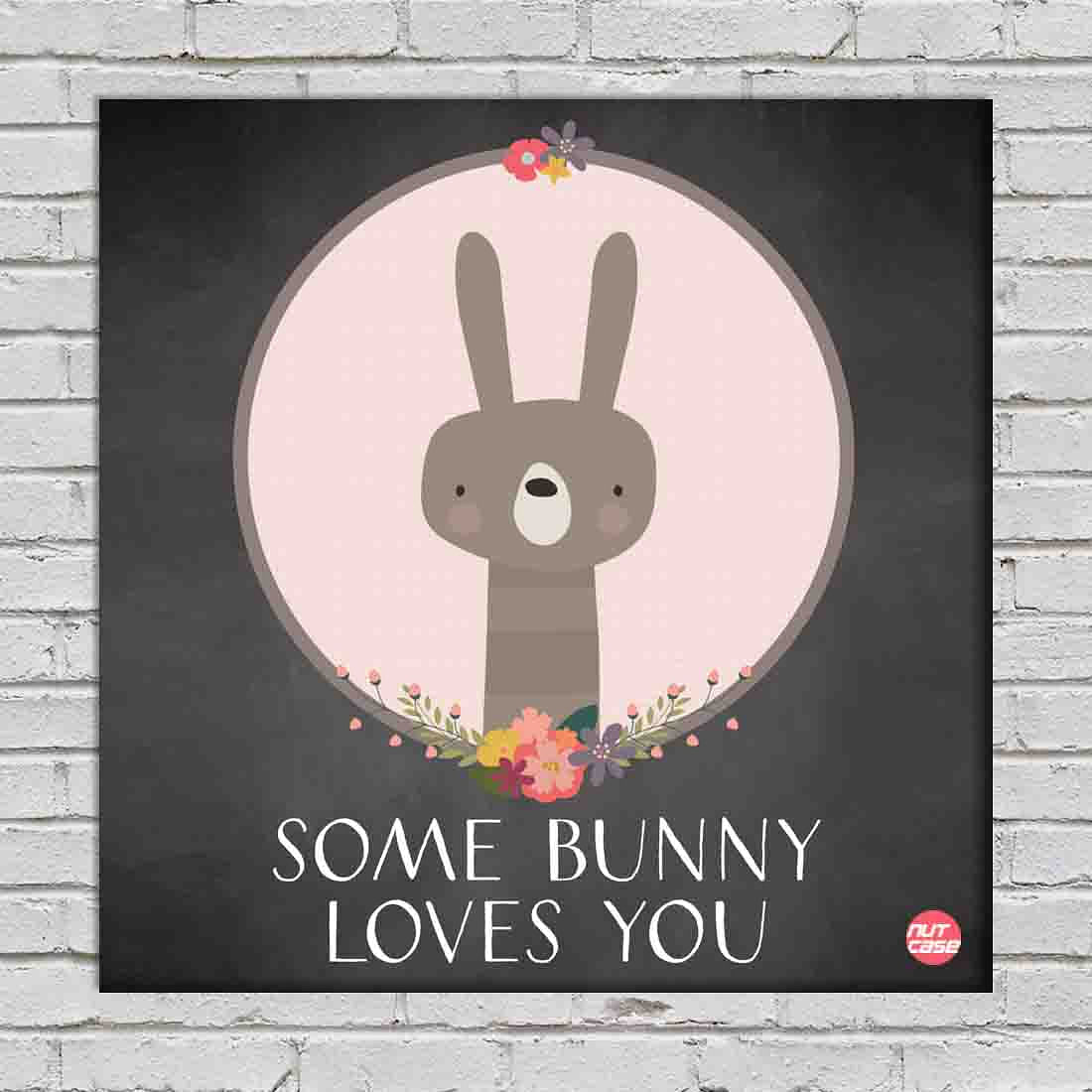 Wall Art Decor Panel For Home - Bunny Loves You