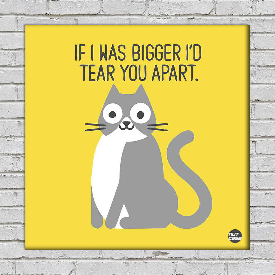 Wall Art Decor Panel For Home - Yellow Cat - Image 2