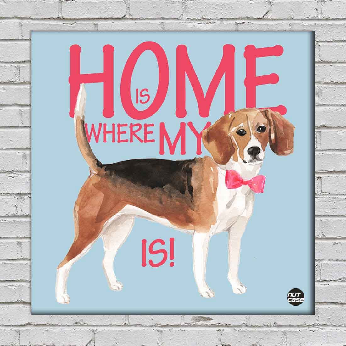 Wall Art Decor For Dog Lovers - Home Is Where My Foxhound is - Image 2