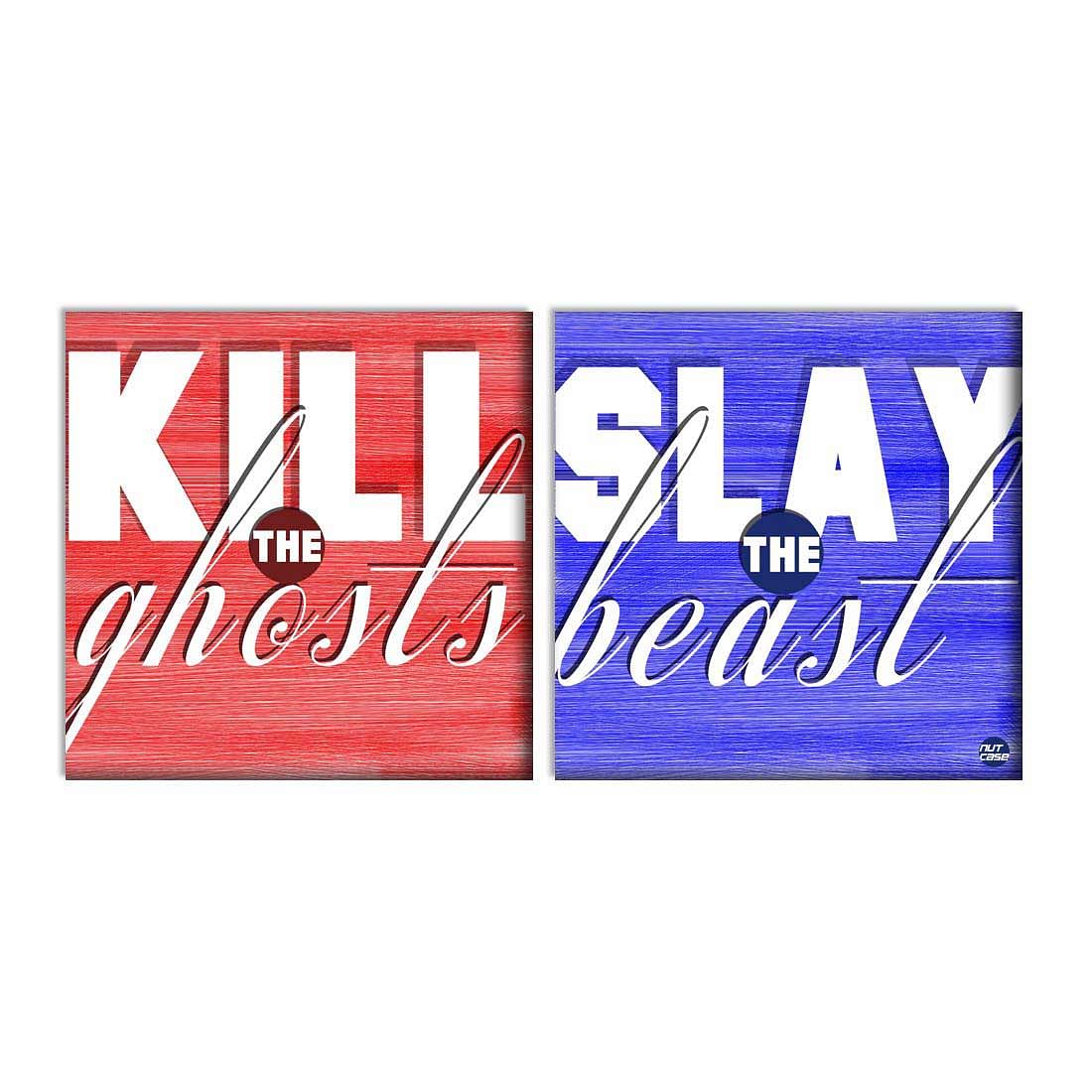 Wall Art Decor Panels Set Of 2 - Kill Slay