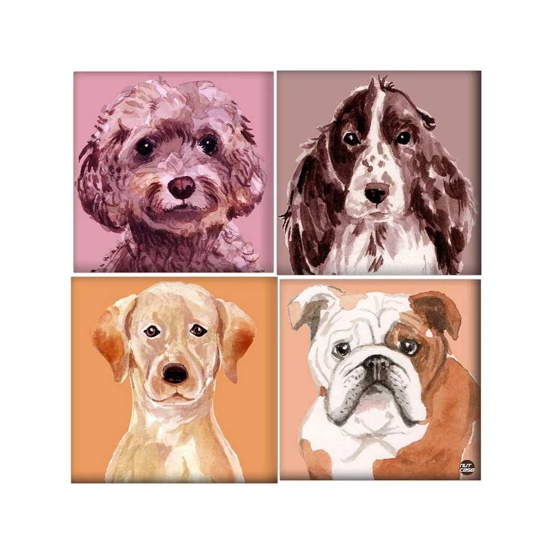 Wall Art Decor For Home Set Of 4 -Cute Dogs Face - Image 2