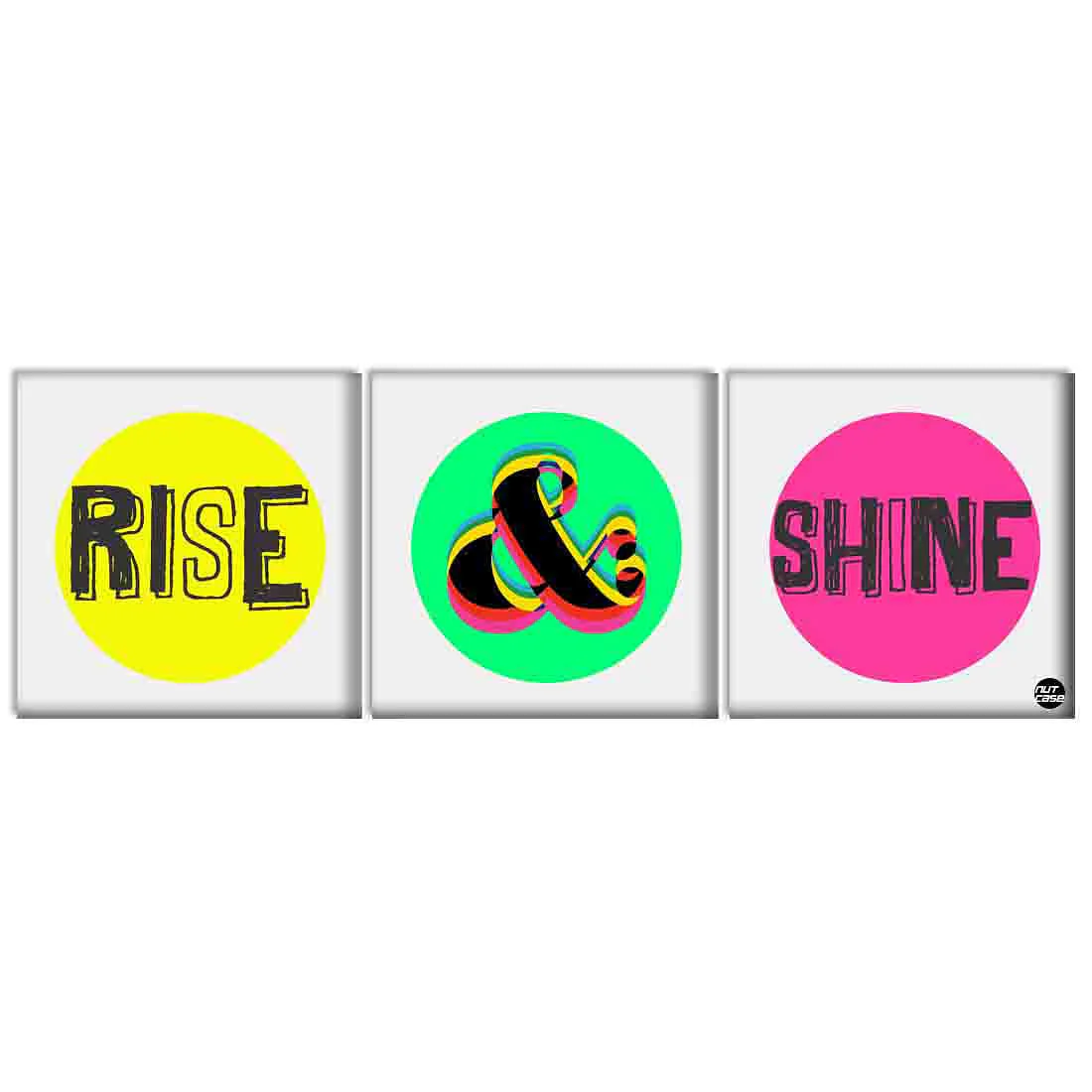 Wall Art Decor Hanging Panels Set Of 3 -Rise And Shine - Image 2