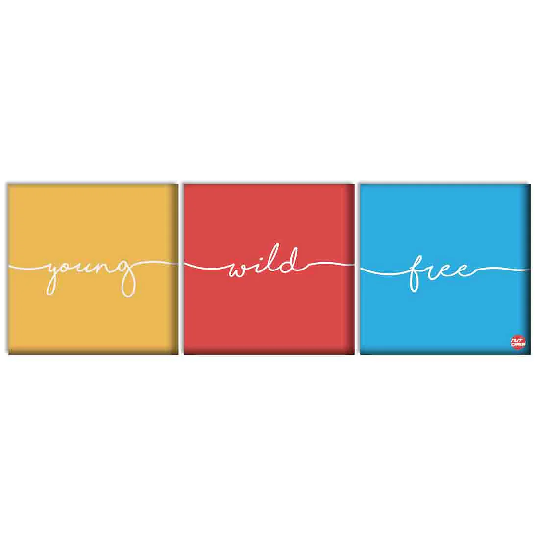 Wall Art Decor Hanging Panels Set Of 3 -Young Wild Free - Image 2