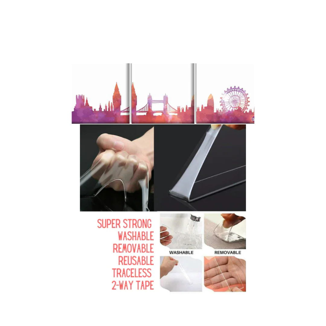 Wall Art Decor Hanging Panels Set Of 3 -London Skyline - Image 7