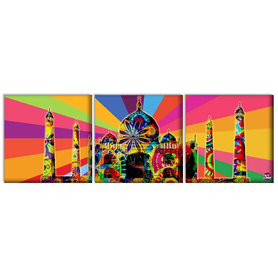 Wall Art Frames Decor Hanging Panels Set Of 3 - Taj Art - Image 2
