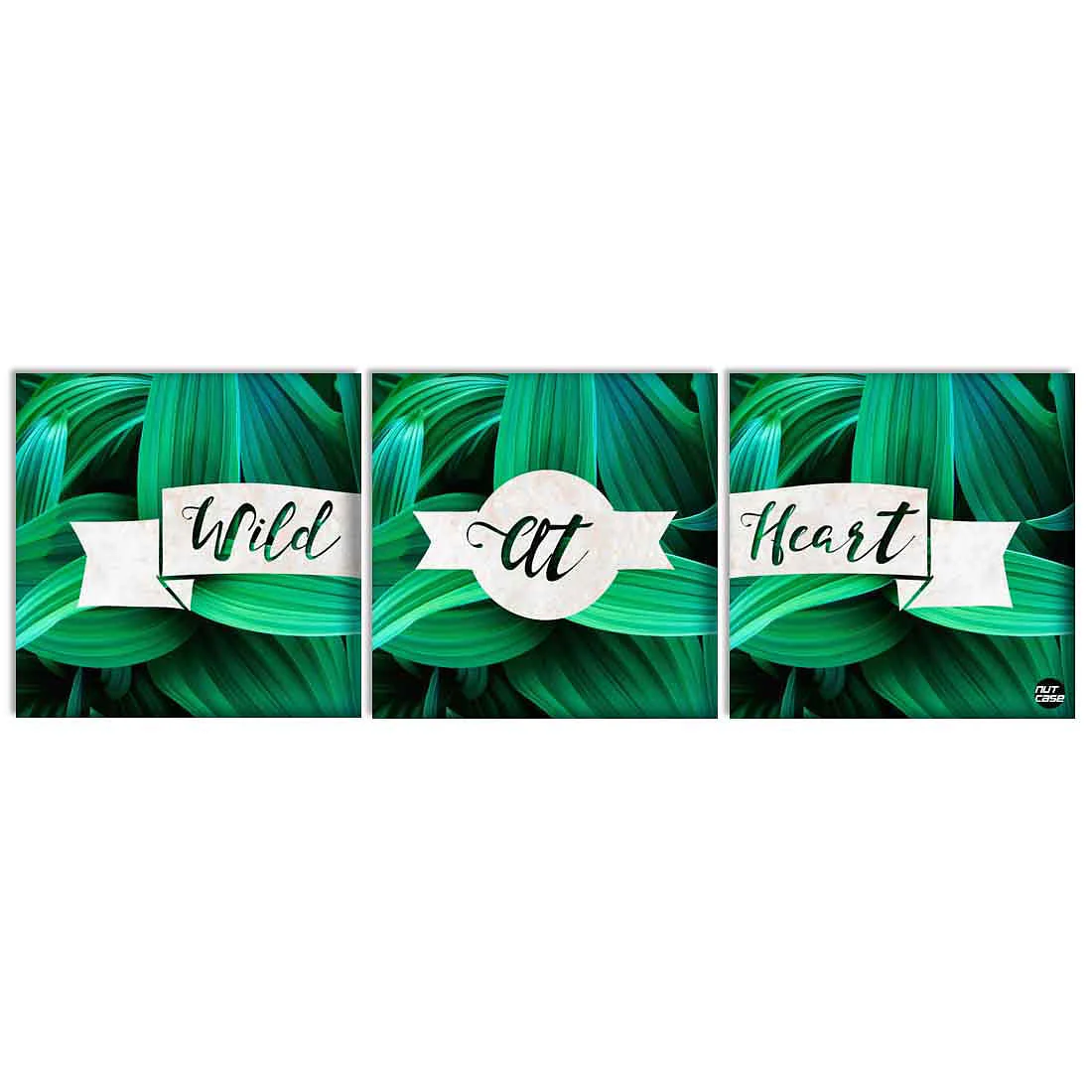 Wall Art Decor Hanging Panels Set Of 3 -Wild At Heart - Image 2