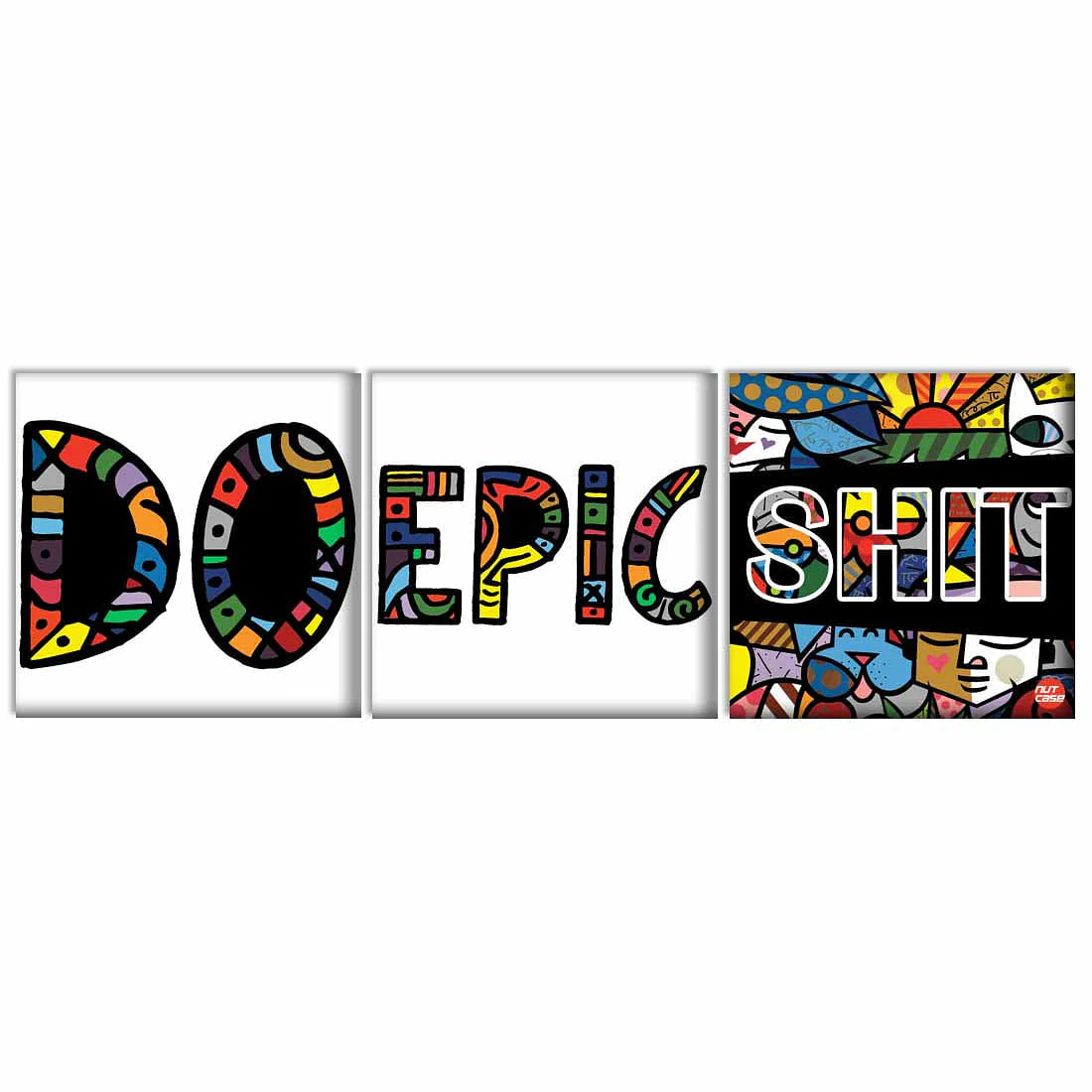 Wall Art Decor Hanging Panels Set Of 3 -Do Epic Shit - Image 2