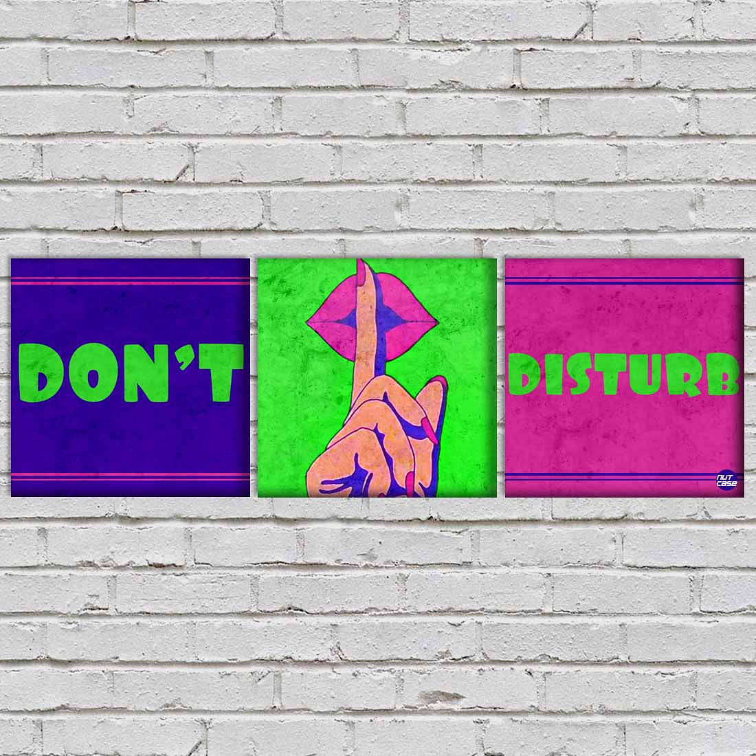 Wall Art Decor Hanging Panels Set Of 3 -DonÕt Disturb - Image 2