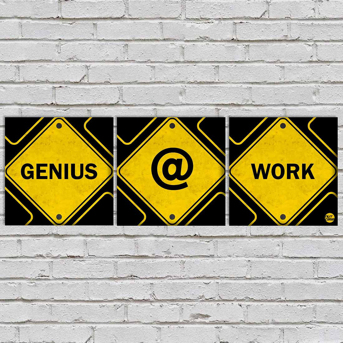 Wall Art Decor Hanging Panels Set Of 3 -Genius At Work