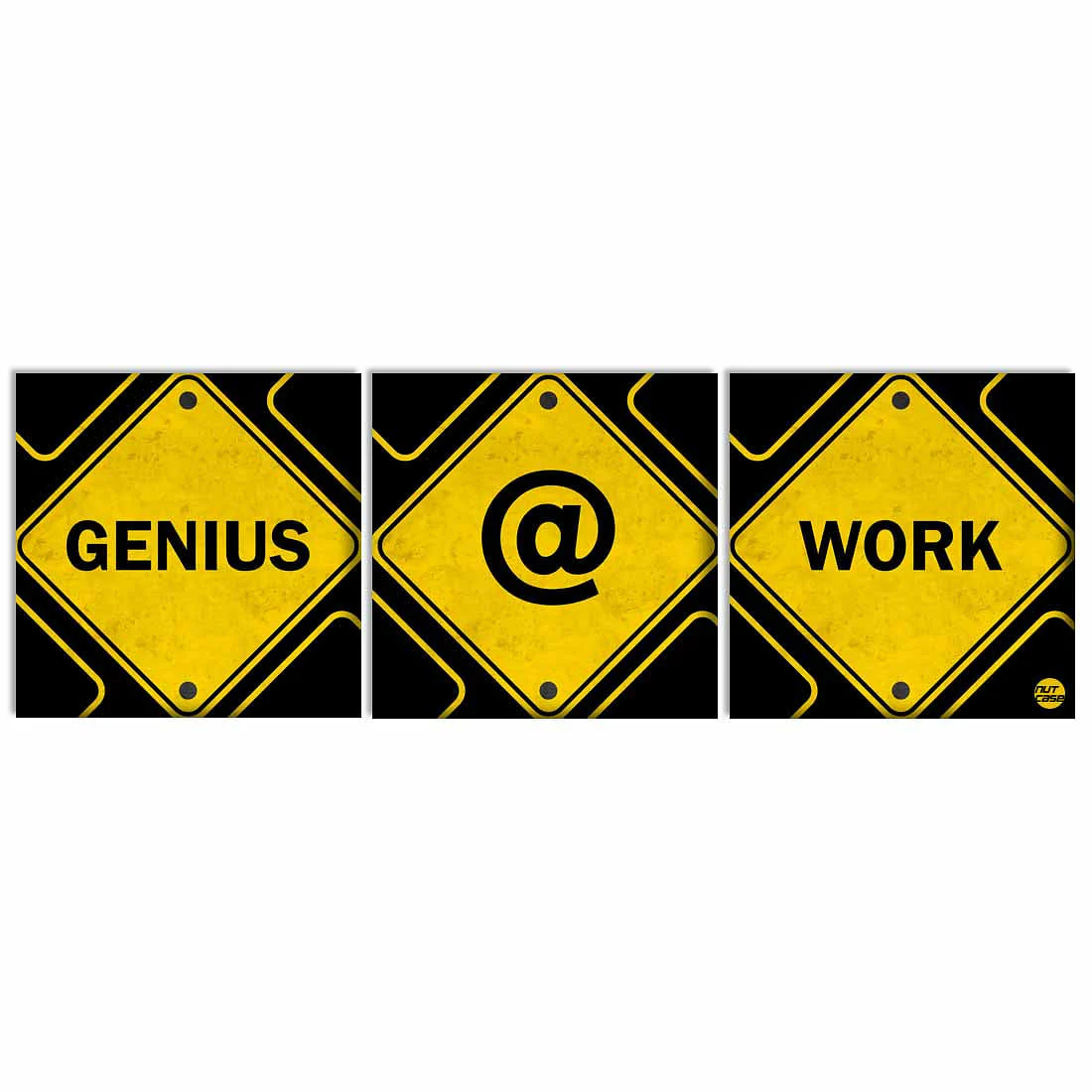 Wall Art Decor Hanging Panels Set Of 3 -Genius At Work - Image 2