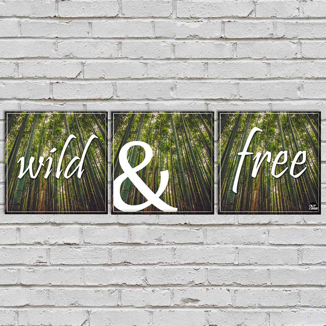 Wall Art Decor Hanging Panels Set Of 3 -Wild & Free - Image 2