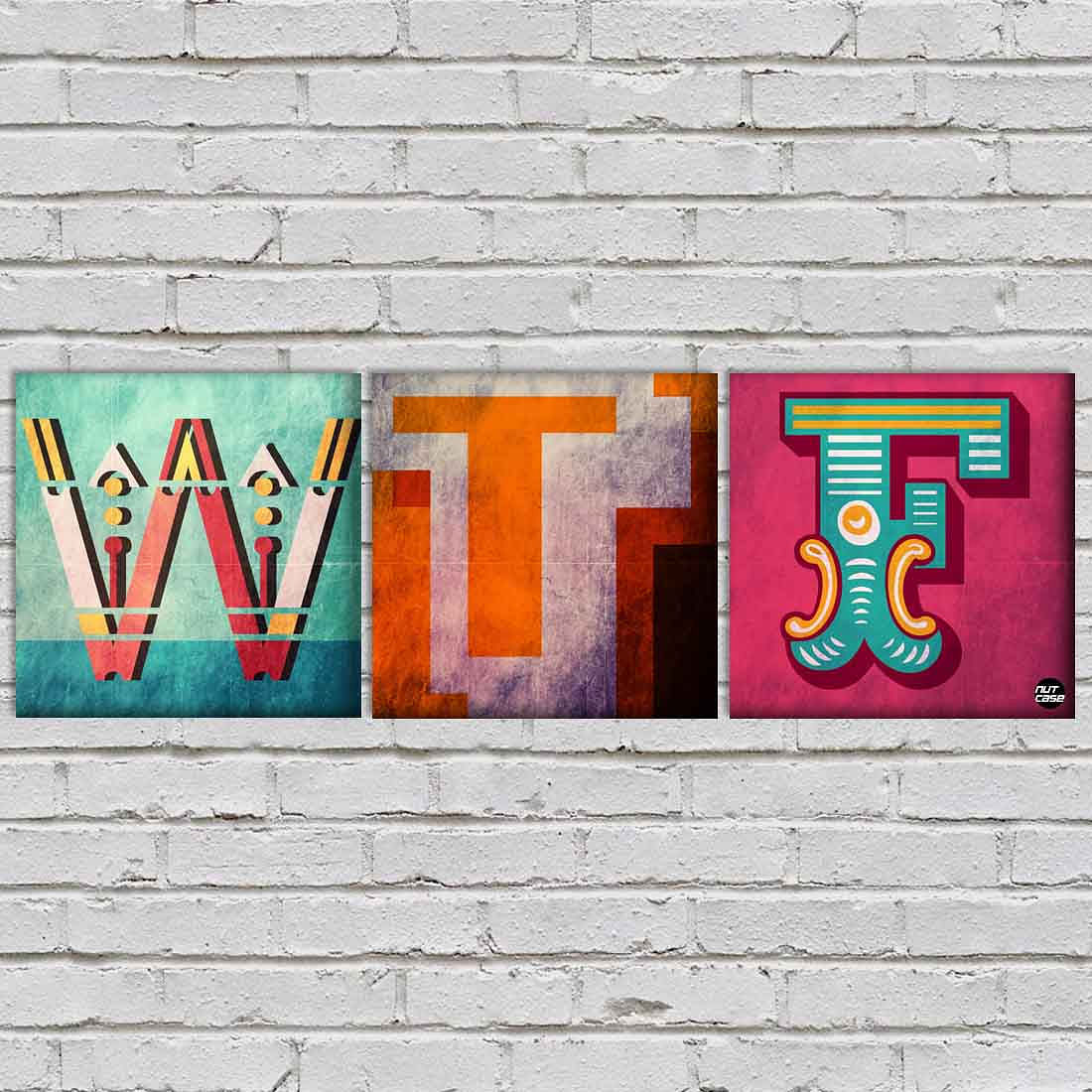 Wall Art Decor Hanging Panels Set Of 3 -WTF