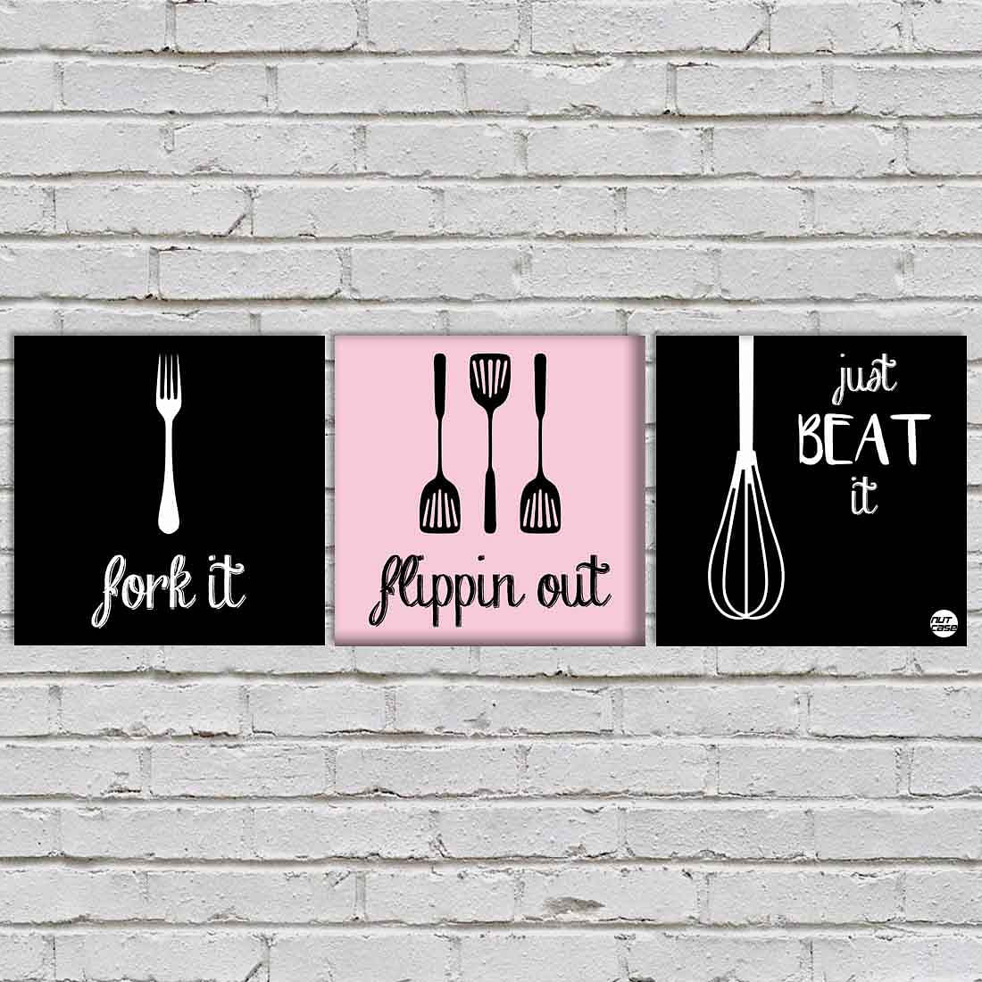 Wall Art Decor Hanging Panels Set Of 3 -Fork It