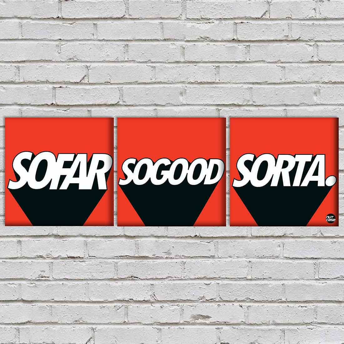 Wall Art Decor Hanging Panels Set Of 3 -So Good
