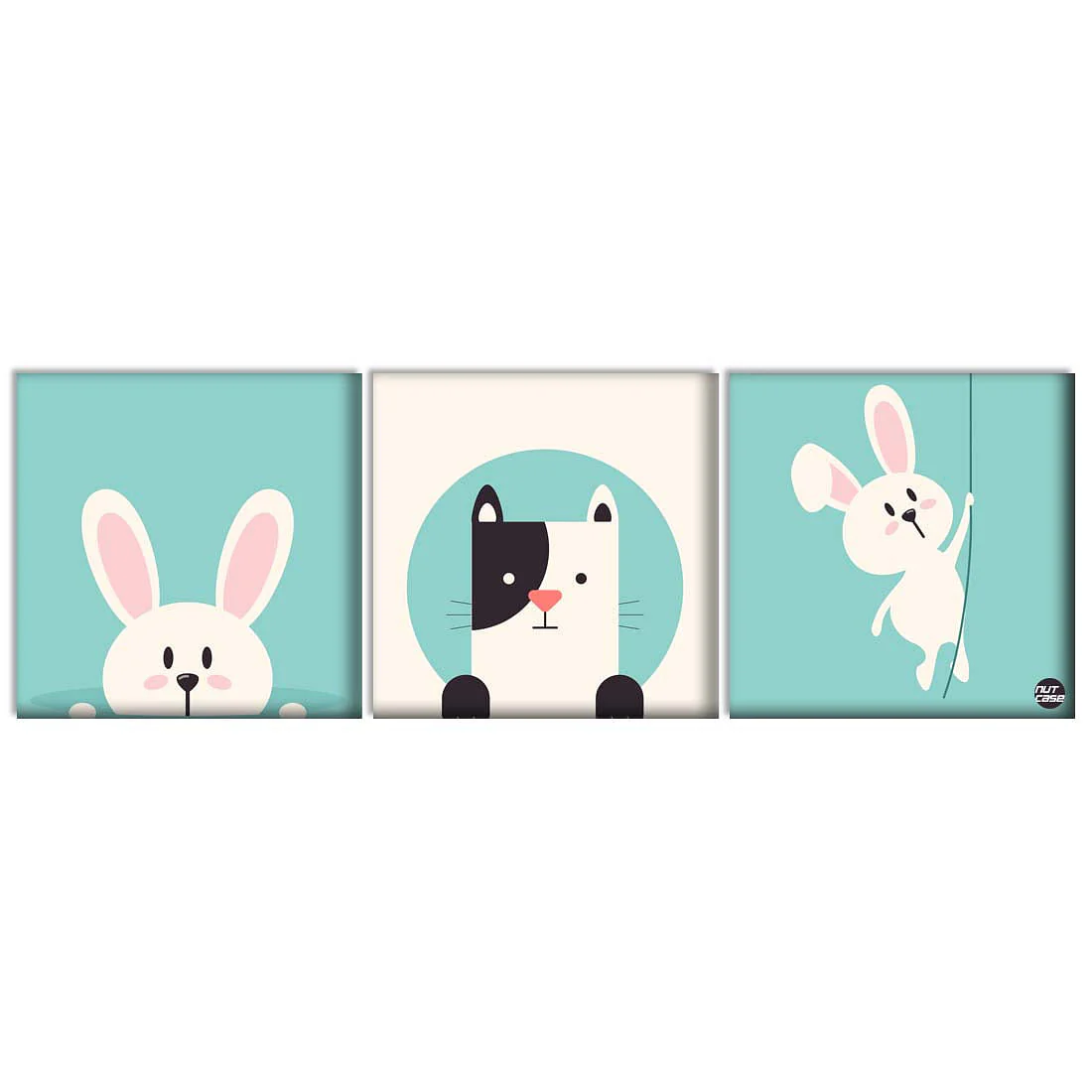 Wall Art Decor Hanging Panels Set Of 3 -Cute Rabit - Image 2