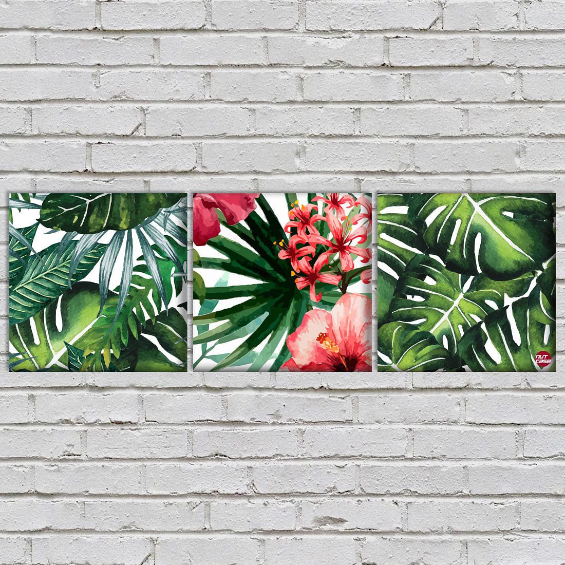 Designer Set of 3 Wall Art Decor Hanging Panels for Home Decor - Floral
