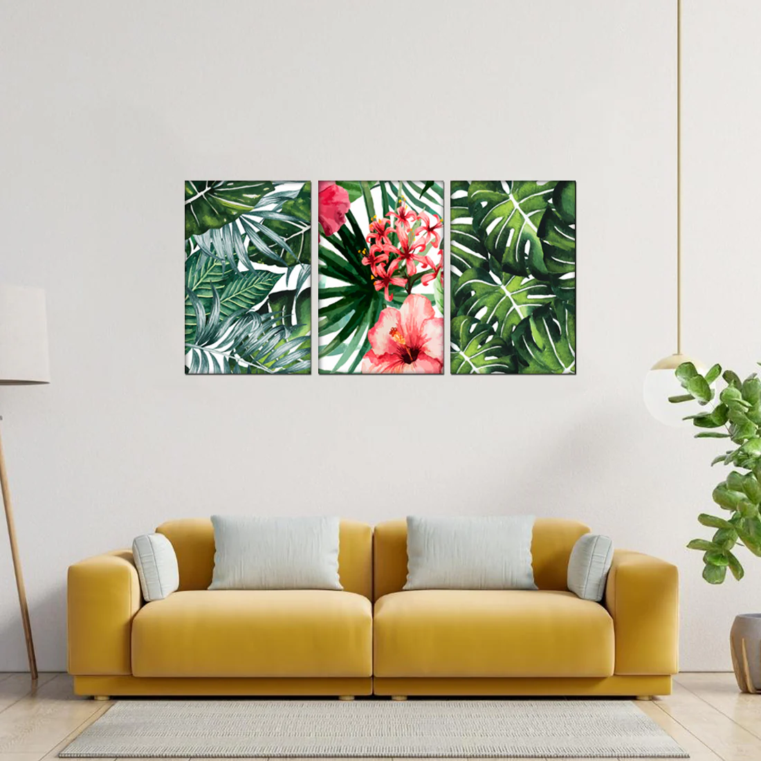 Designer Set of 3 Wall Art Decor Hanging Panels for Home Decor - Floral - Image 13