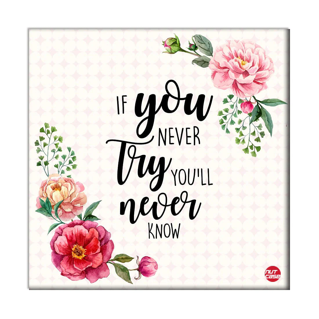 Wall Art Decor Motivation Quotes - If You Never Try You'll Never Know