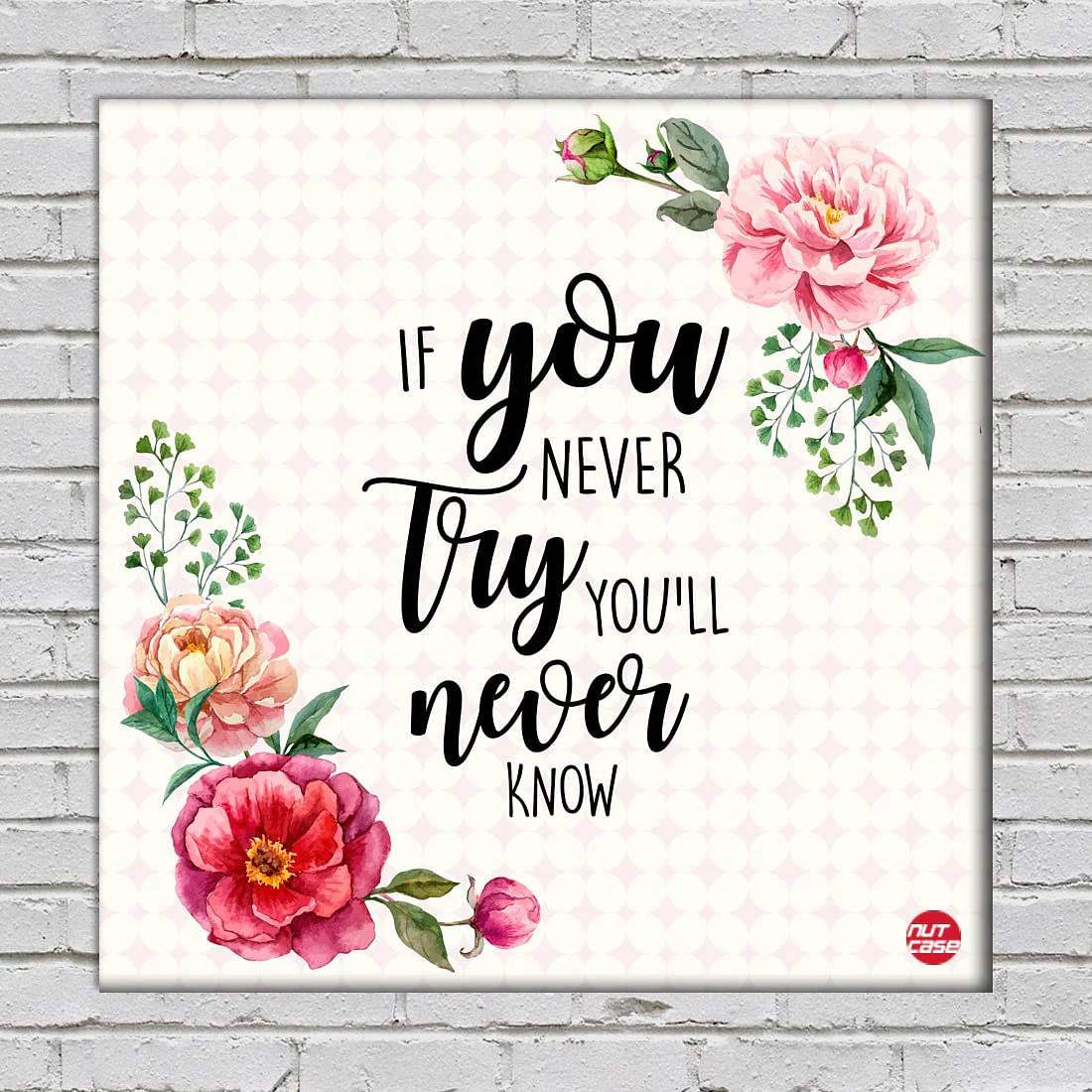 Wall Art Decor Motivation Quotes - If You Never Try You'll Never Know - Image 2