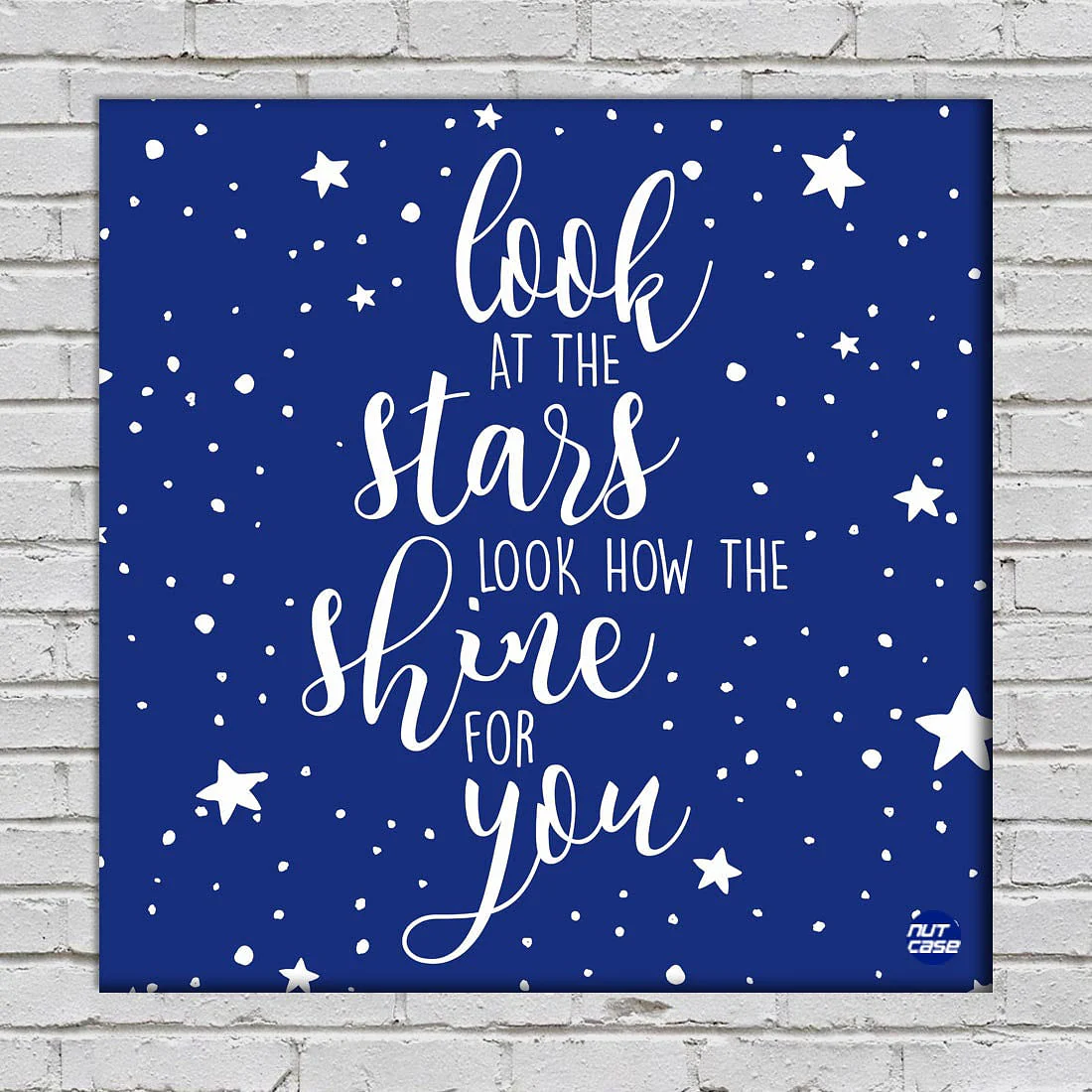 Wall Art Decor Panel For Home - Look At The Stars - Lyrics Quotes - Image 2