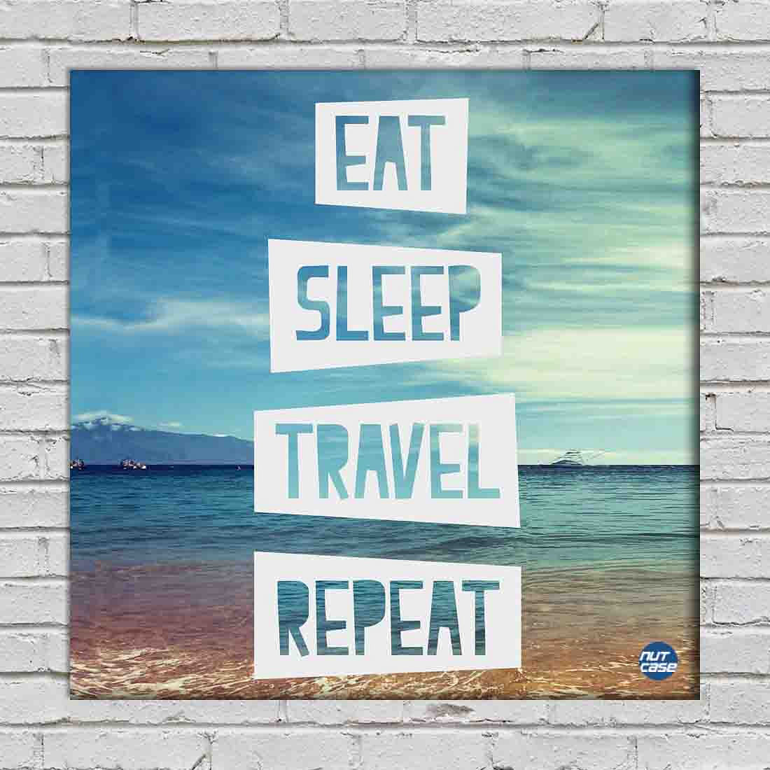 Wall Art Decor Panel For Home - Eat Sleep Travel Repeat