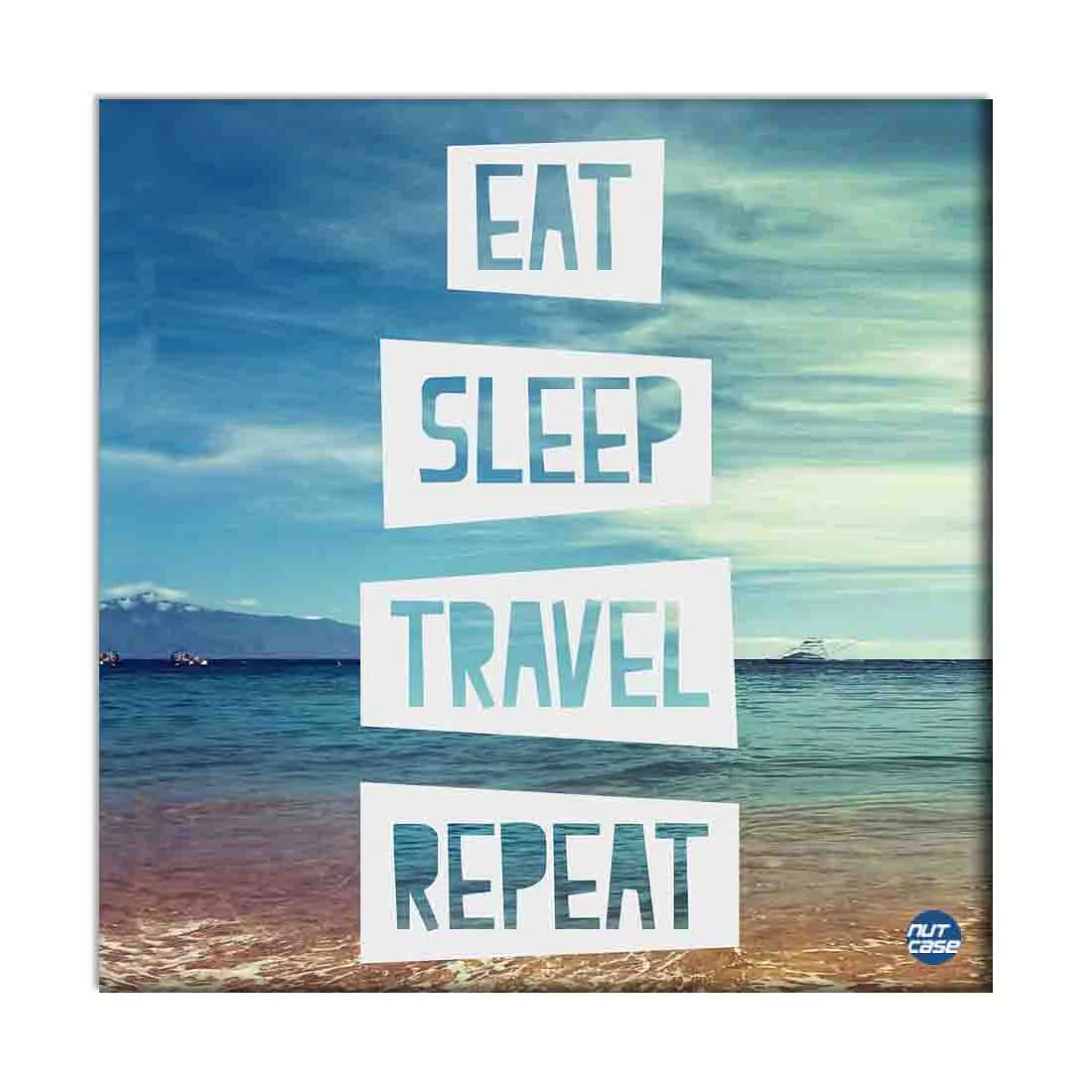 Wall Art Decor Panel For Home - Eat Sleep Travel Repeat - Image 2
