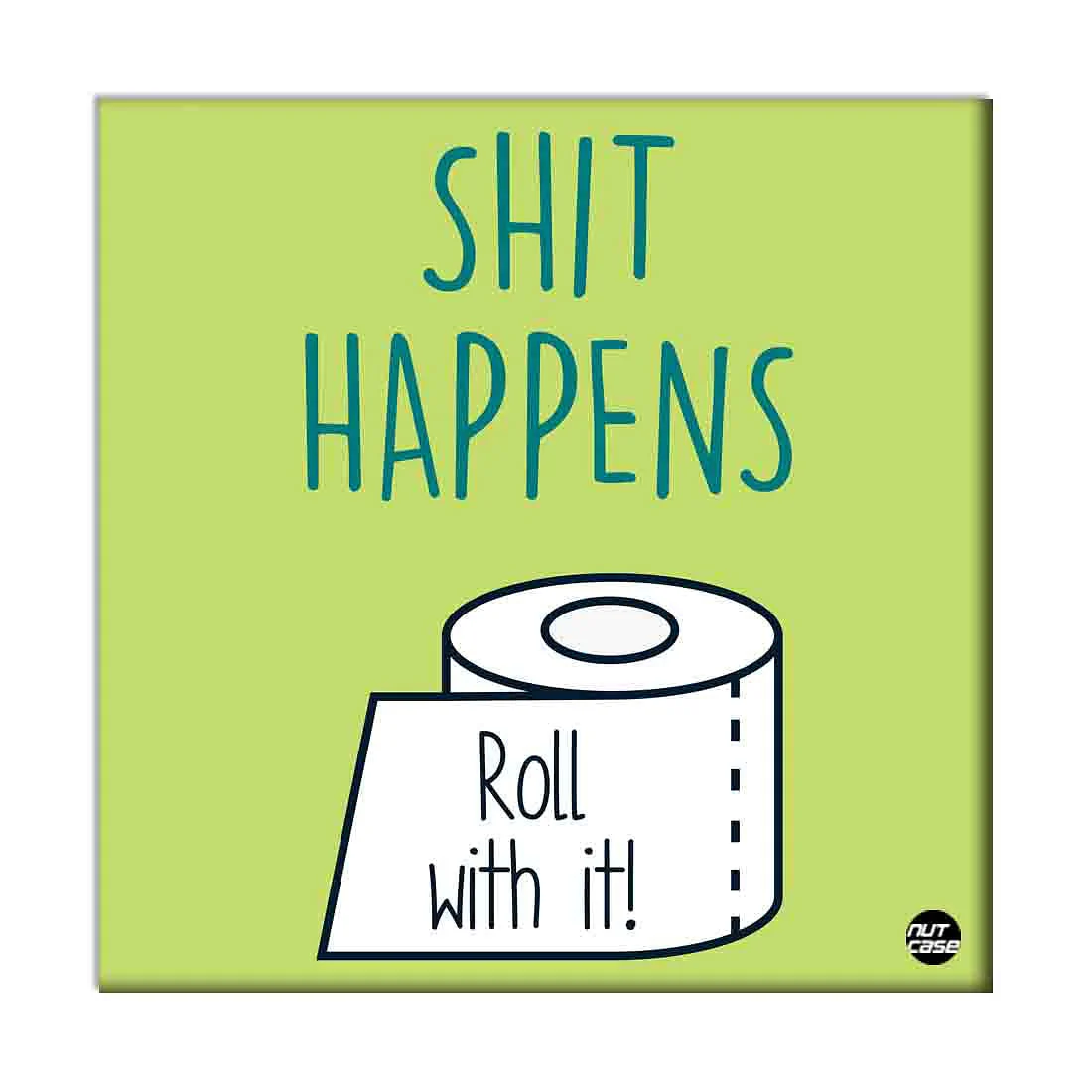 Wall Art Decor Panel For Home - Shit Happens Green - Image 2