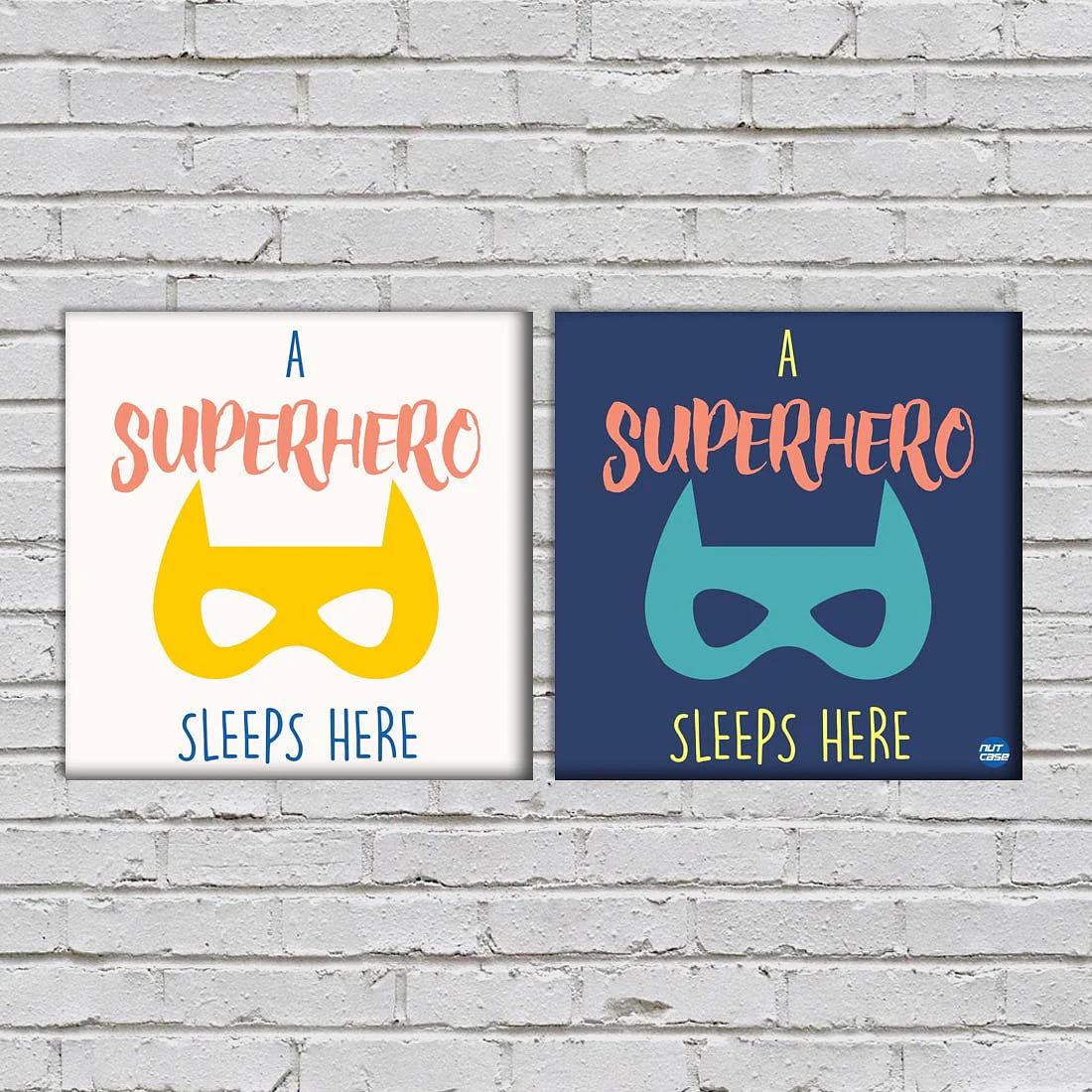 Wall Art Decor Panels Set Of 2 - Superhero