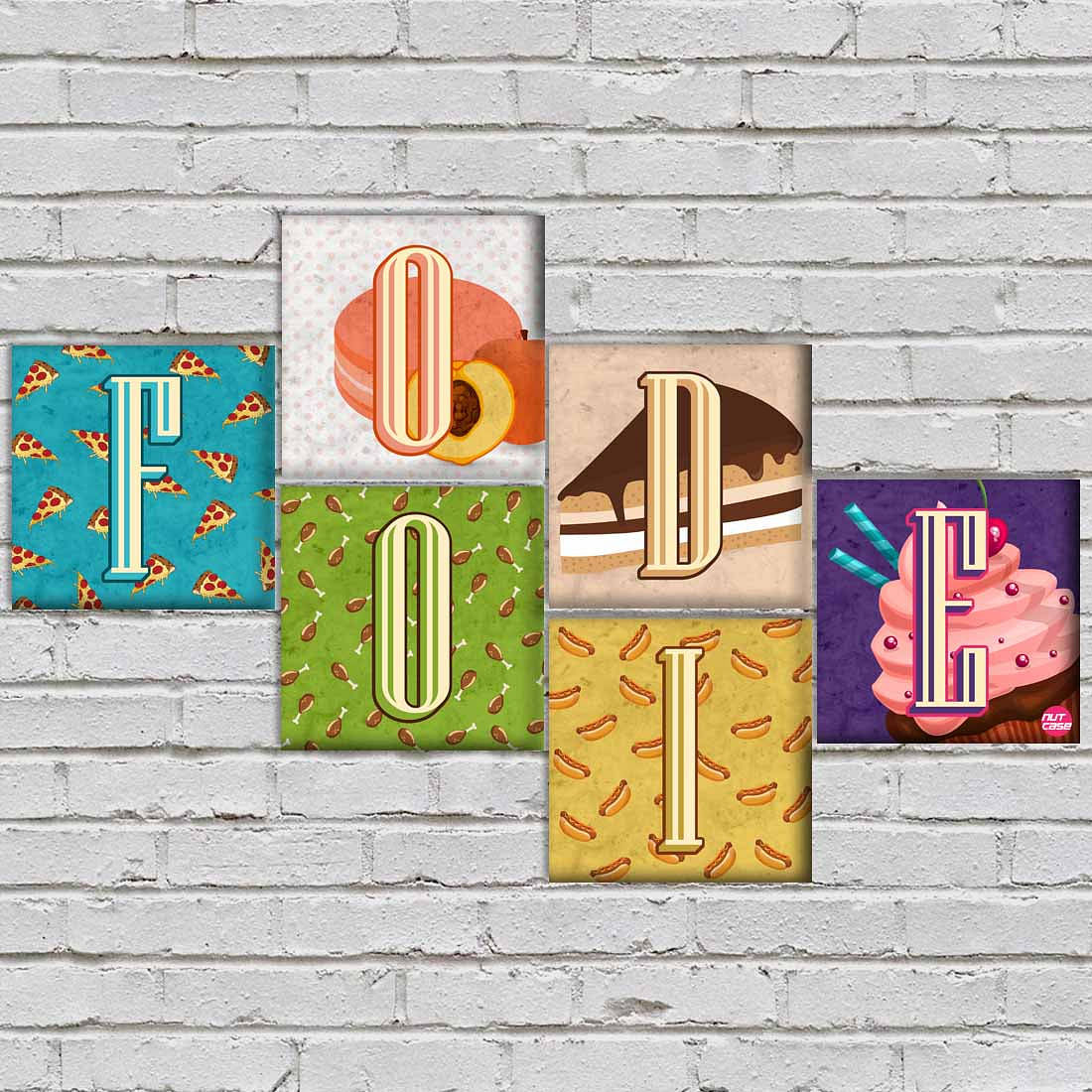 Wall Art Decor Panels Set Of 6 - Foodie - Image 2