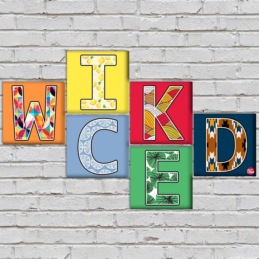 Wall Art Decor Panels Set Of 6 - Wicked