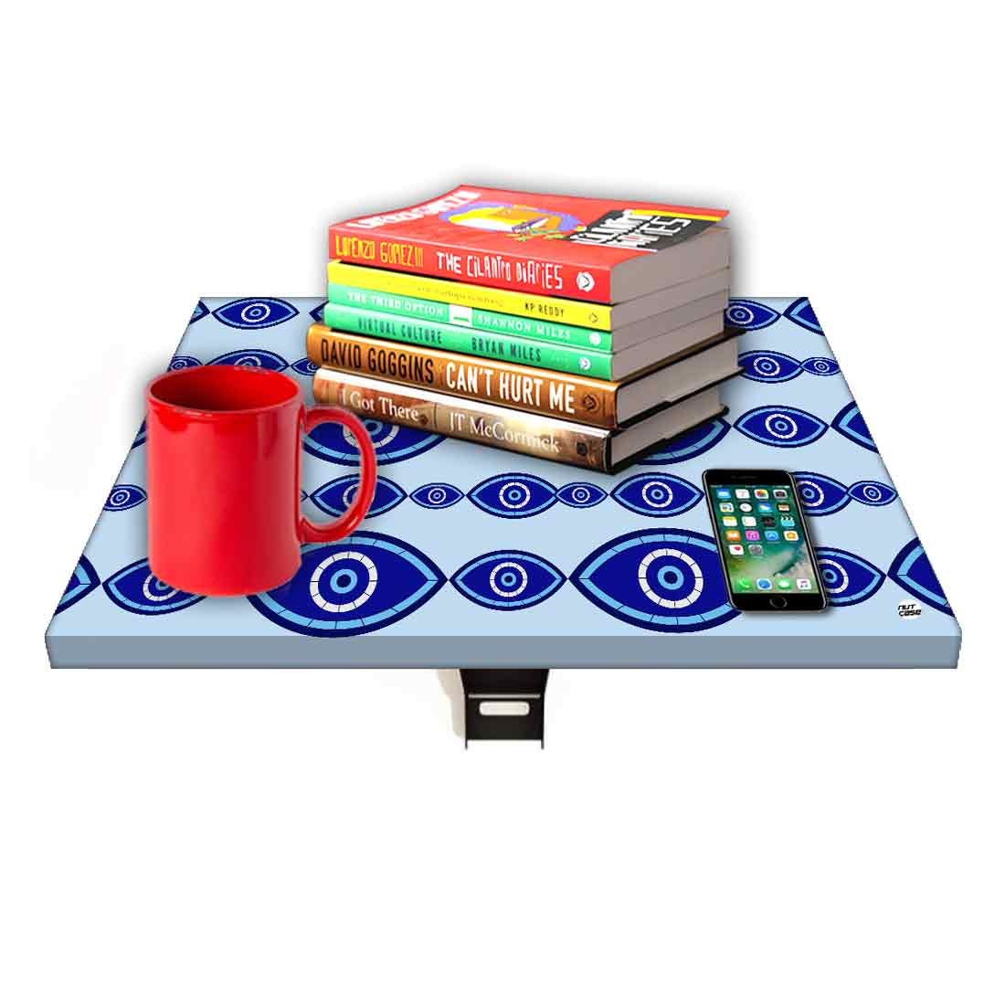 Fold Down Wall Fixed Bedside Table With Desk - Evil Eye Protector - Image 11