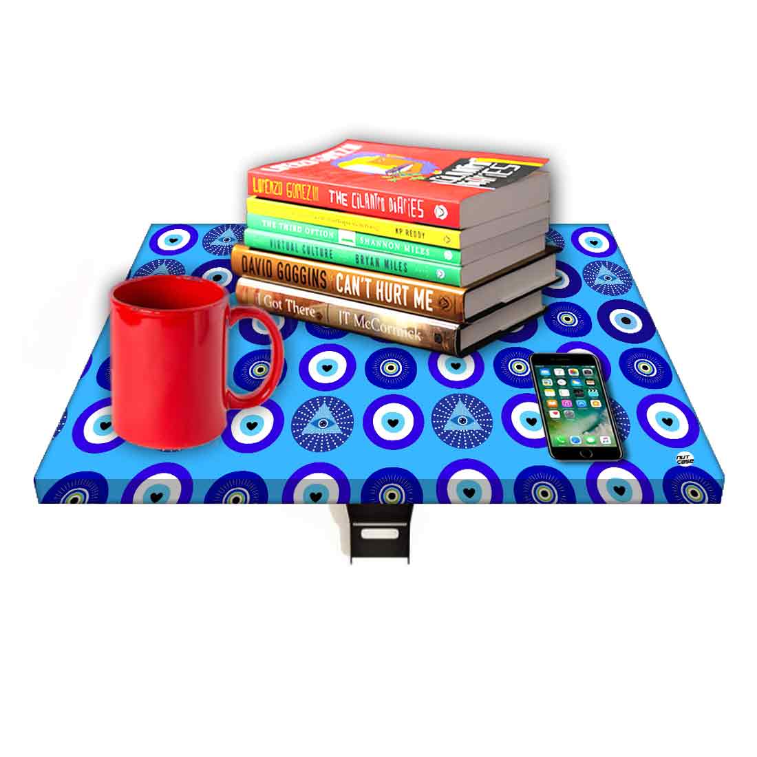 Fold Down Wall Fixed Bedside Table With Desk - Evil Eye Protector - Image 12