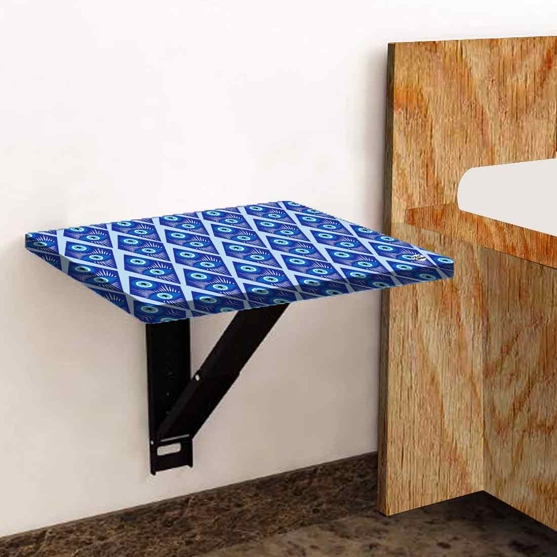 Fold Down Wall Fixed Bedside Table With Desk - Evil Eye Protector - Image 17