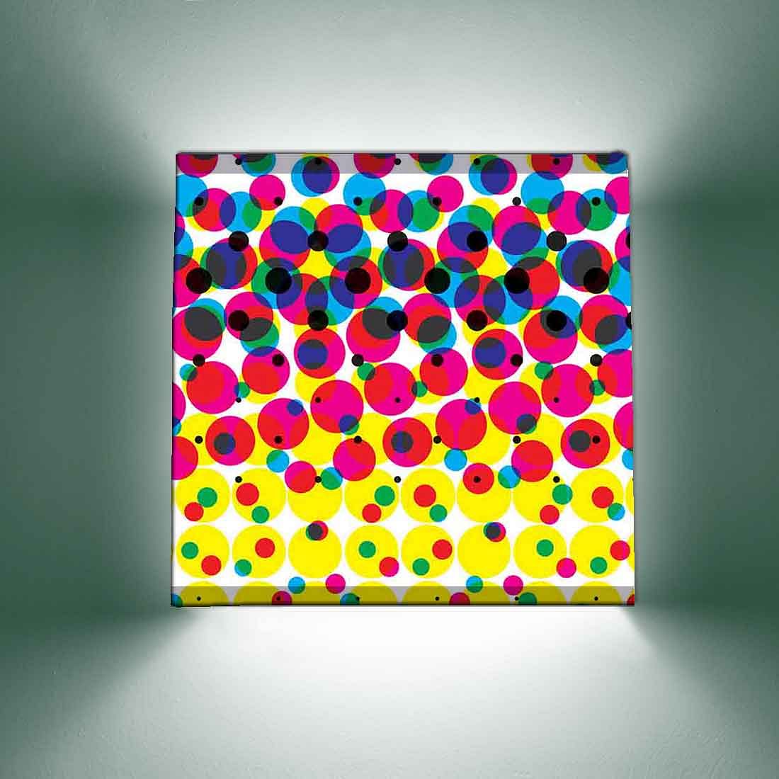 Fancy Square Wall Lamp - Colorful Dots