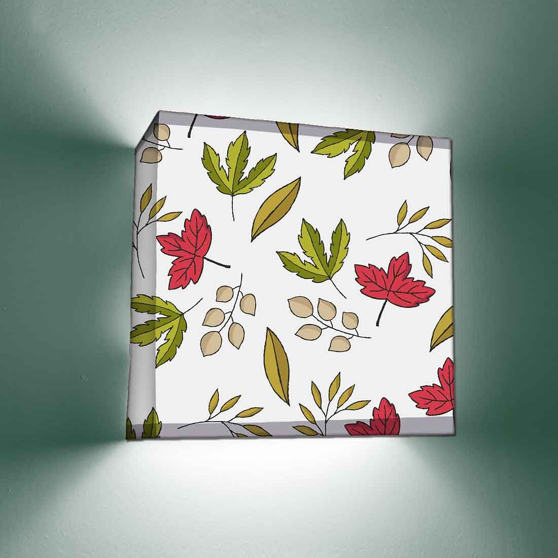 Wall Lamp for Bedroom - Red & Green Leaves - Image 2
