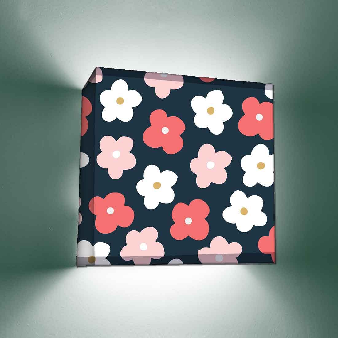 Girly Designer Wall Lamp - Red & White Flower - Image 2
