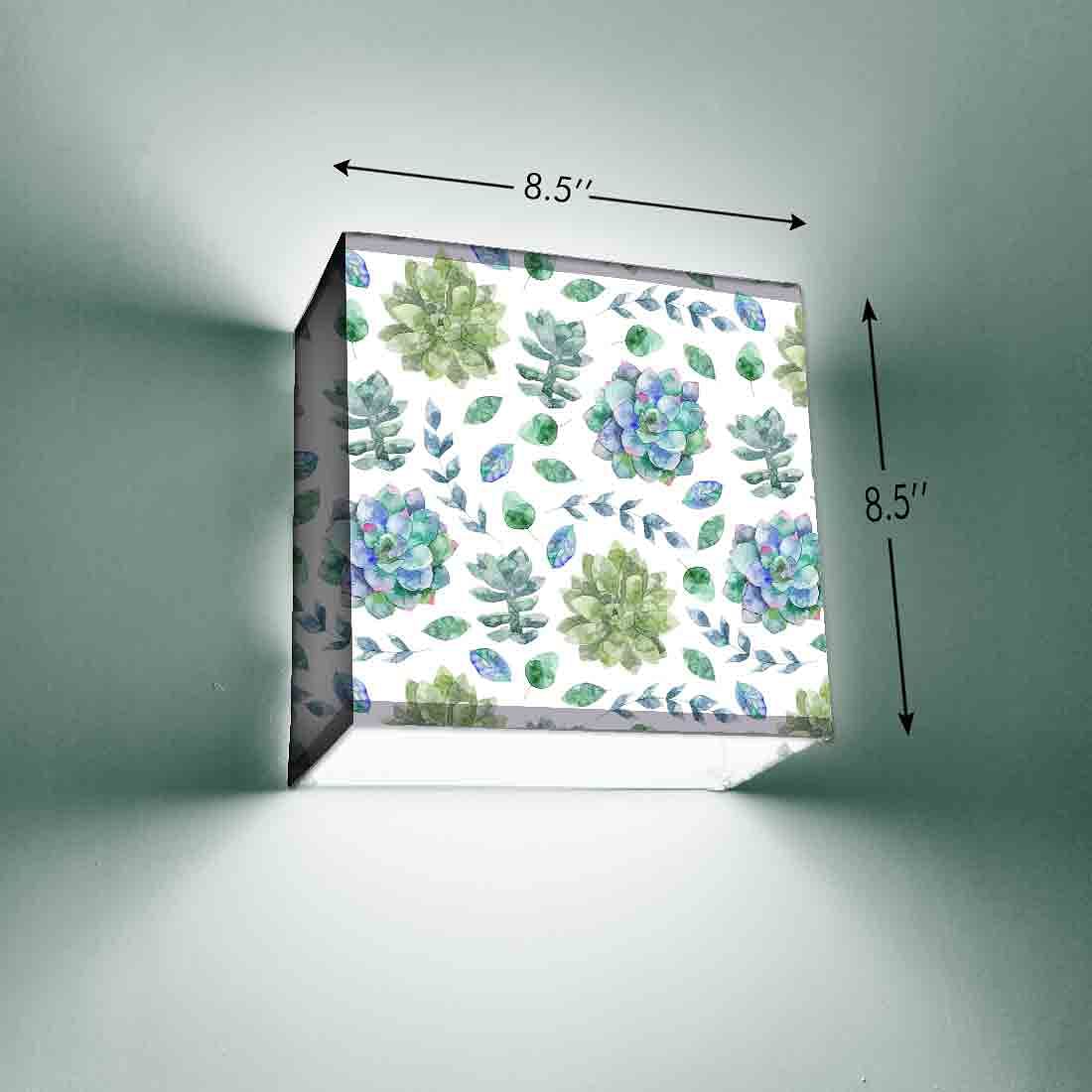 White Girl Designer Wall Lamp - Green Flower - Image 3