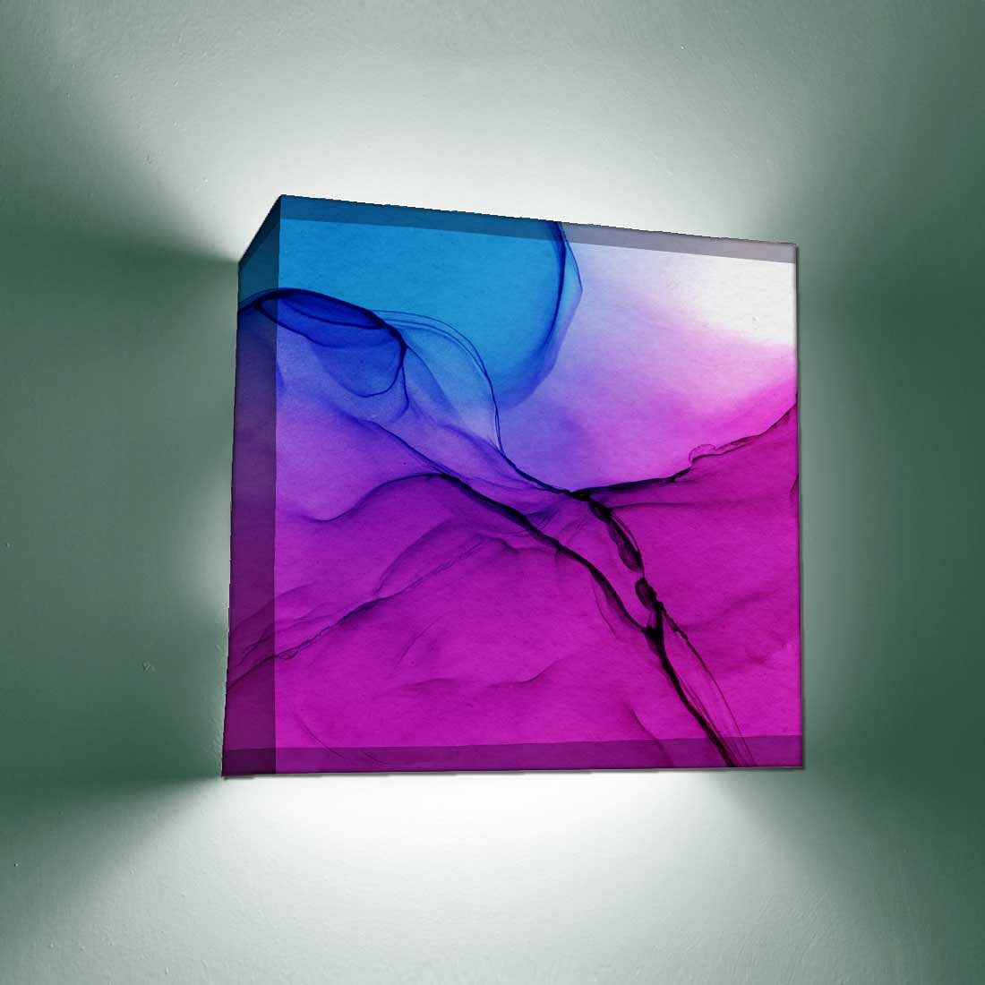 Bedside Square Wall Lamp - Pink Watercolor - Image 2