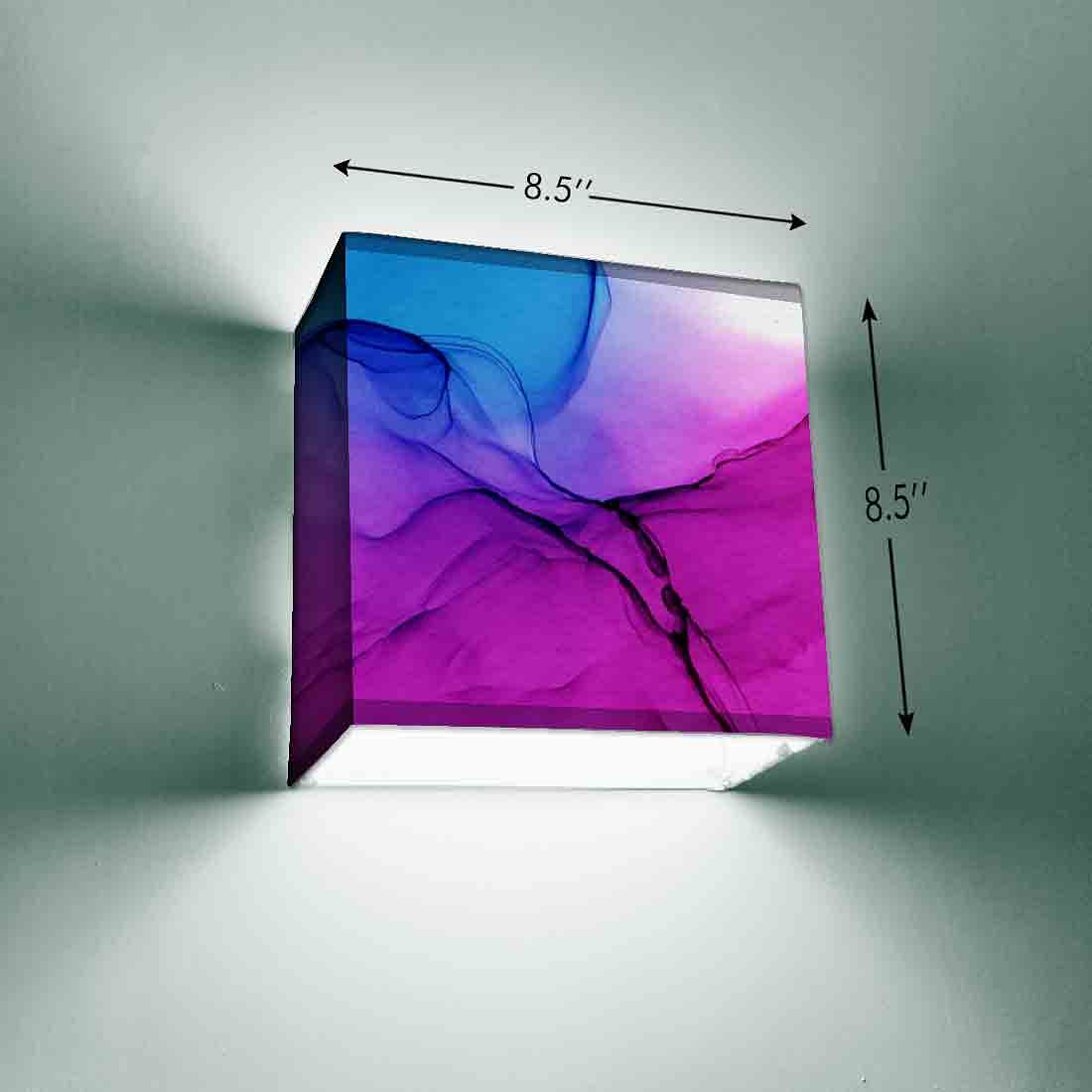 Bedside Square Wall Lamp - Pink Watercolor - Image 3