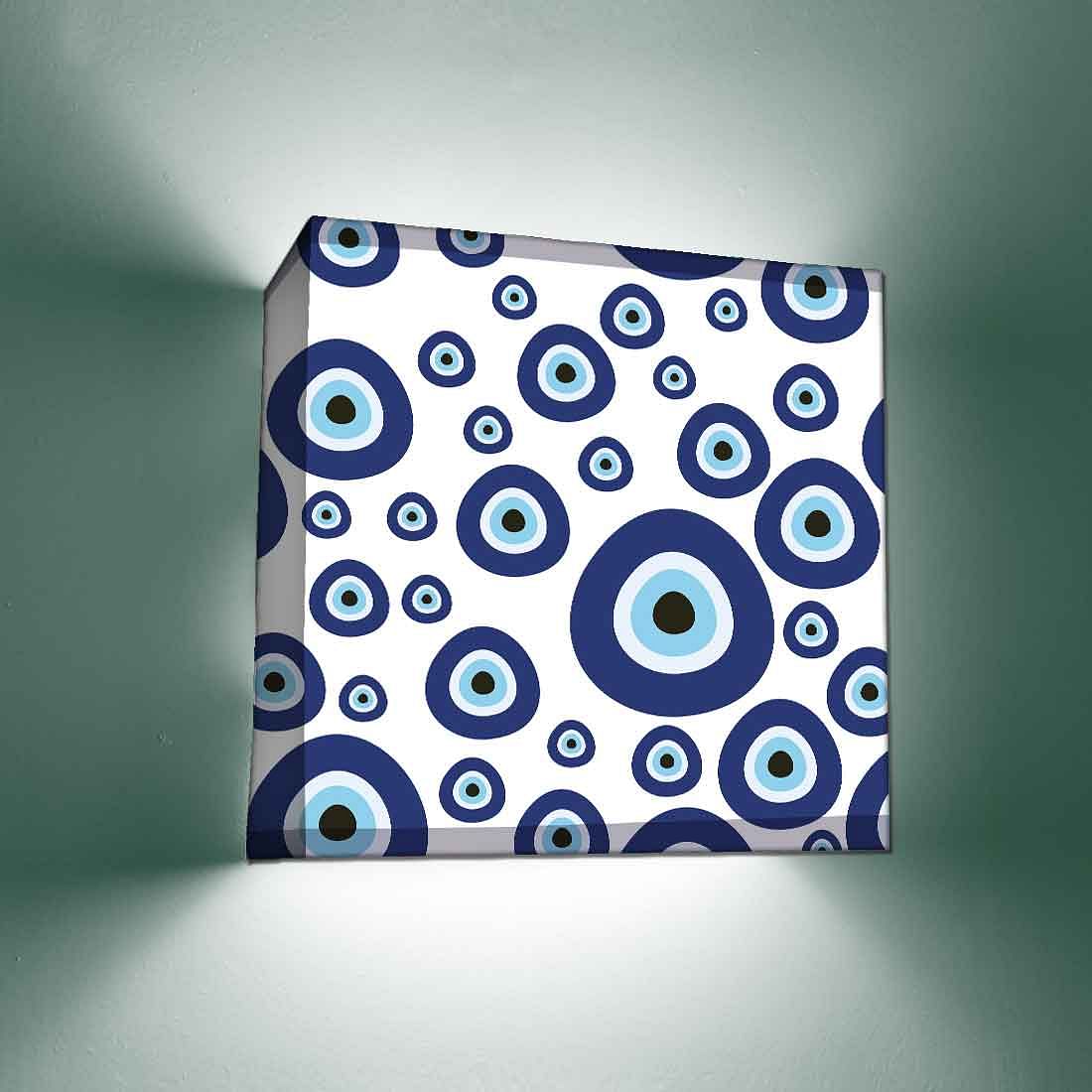 New White Wall Lamp - Blue Circle - Image 2