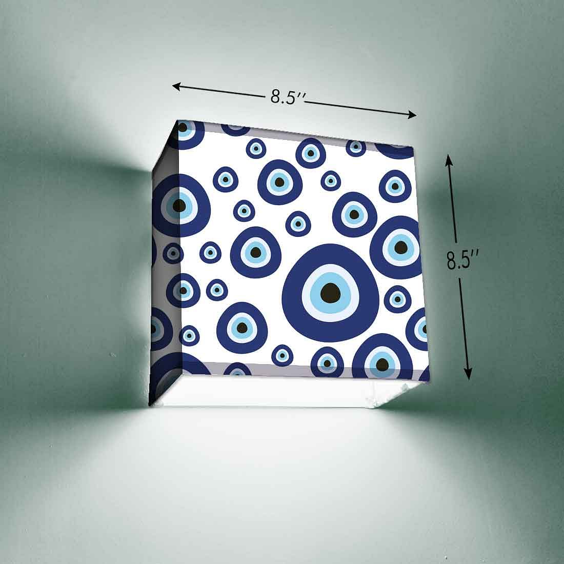 New White Wall Lamp - Blue Circle - Image 3