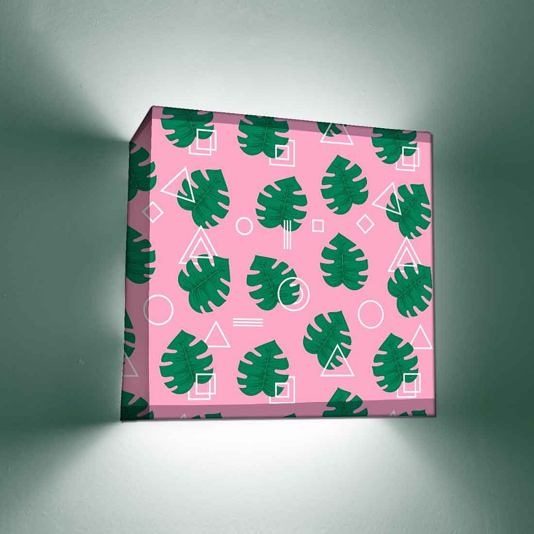 New Bedside Square Wall Lamp - Green Leaves - Image 2