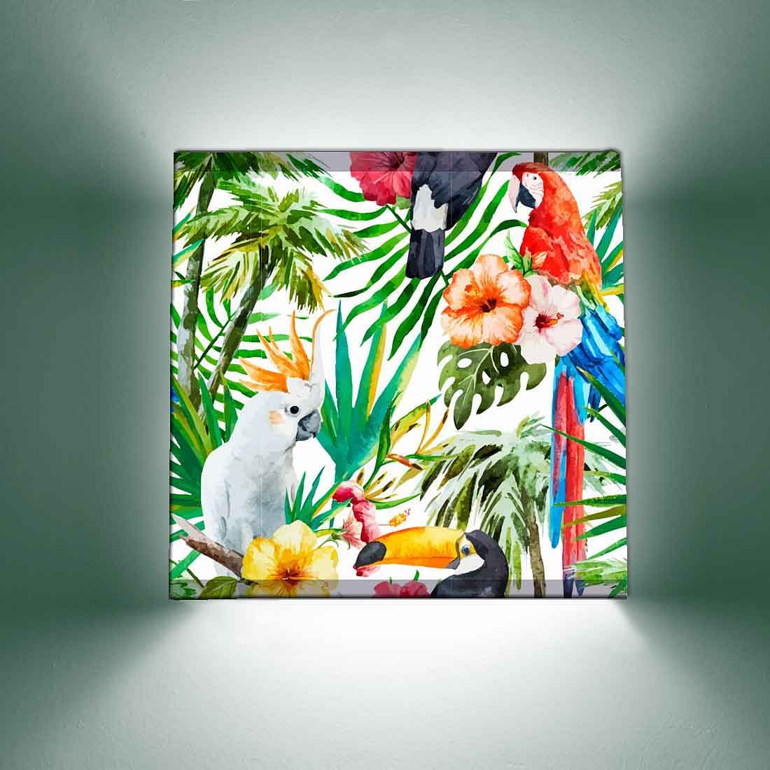 Kids Room Wall Lamp - White & Red Parrot - Image 5