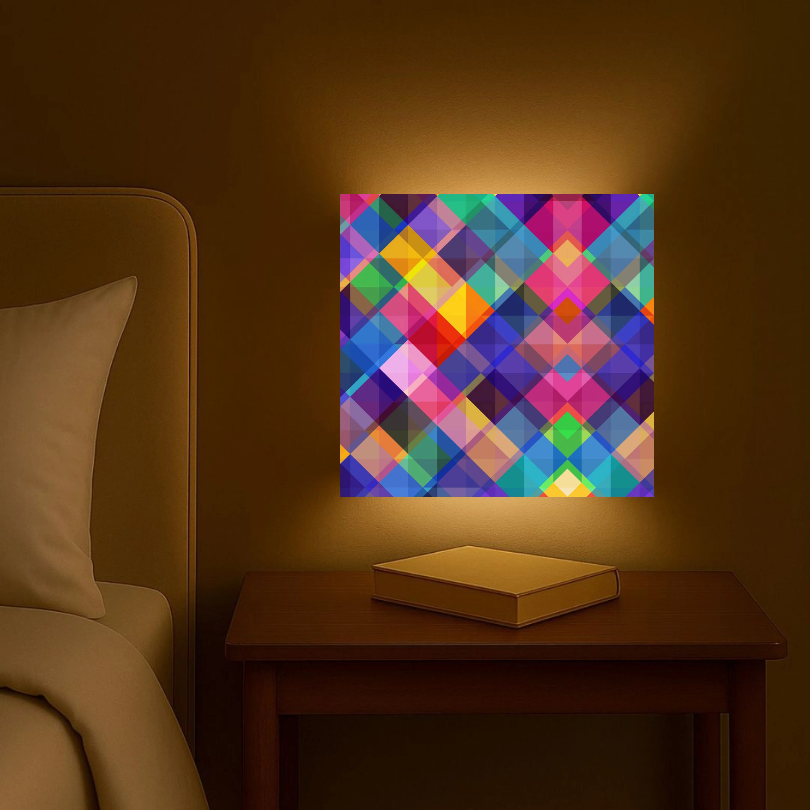 Designer Square Wall Lamp - Colorful Squares - Image 2