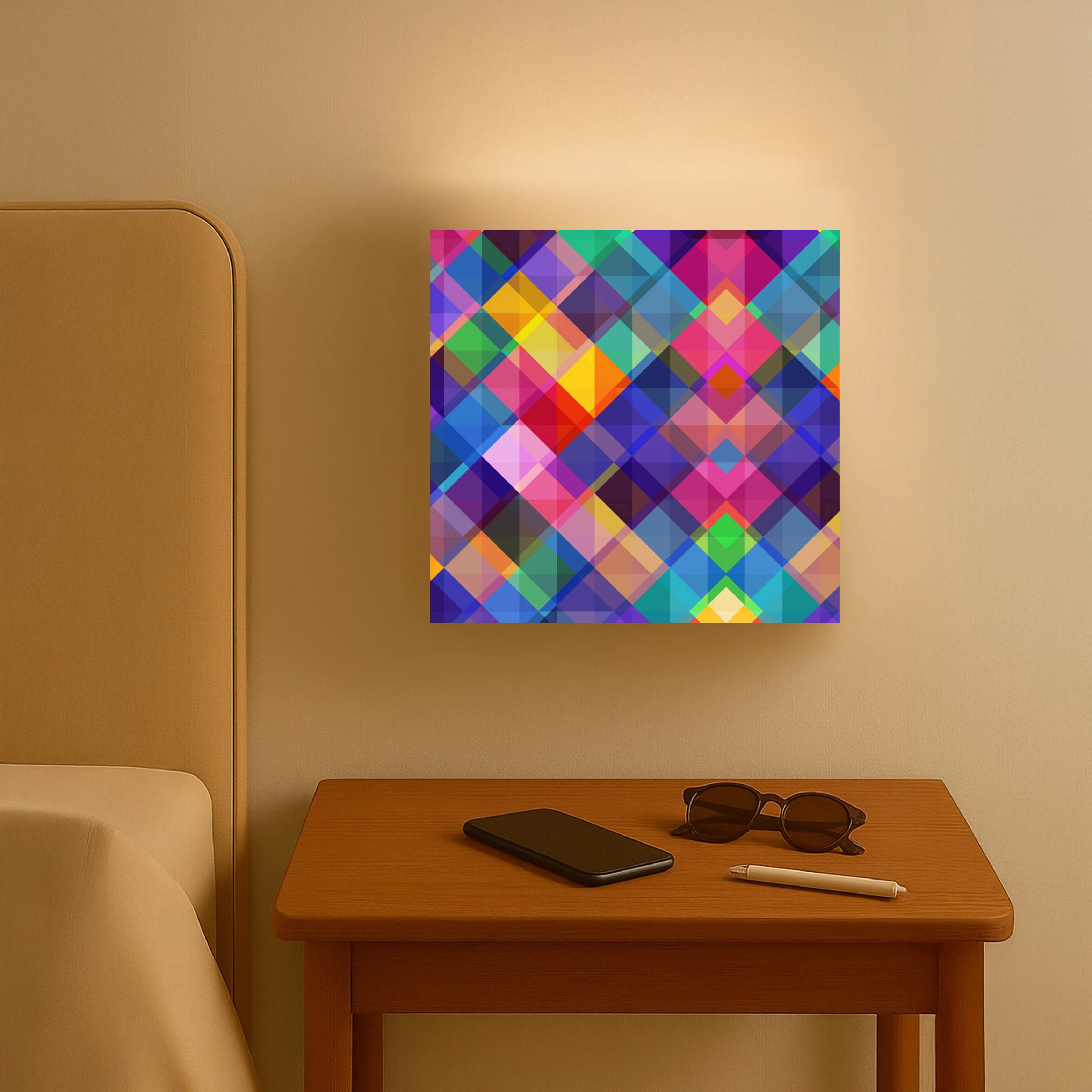 Designer Square Wall Lamp - Colorful Squares - Image 3